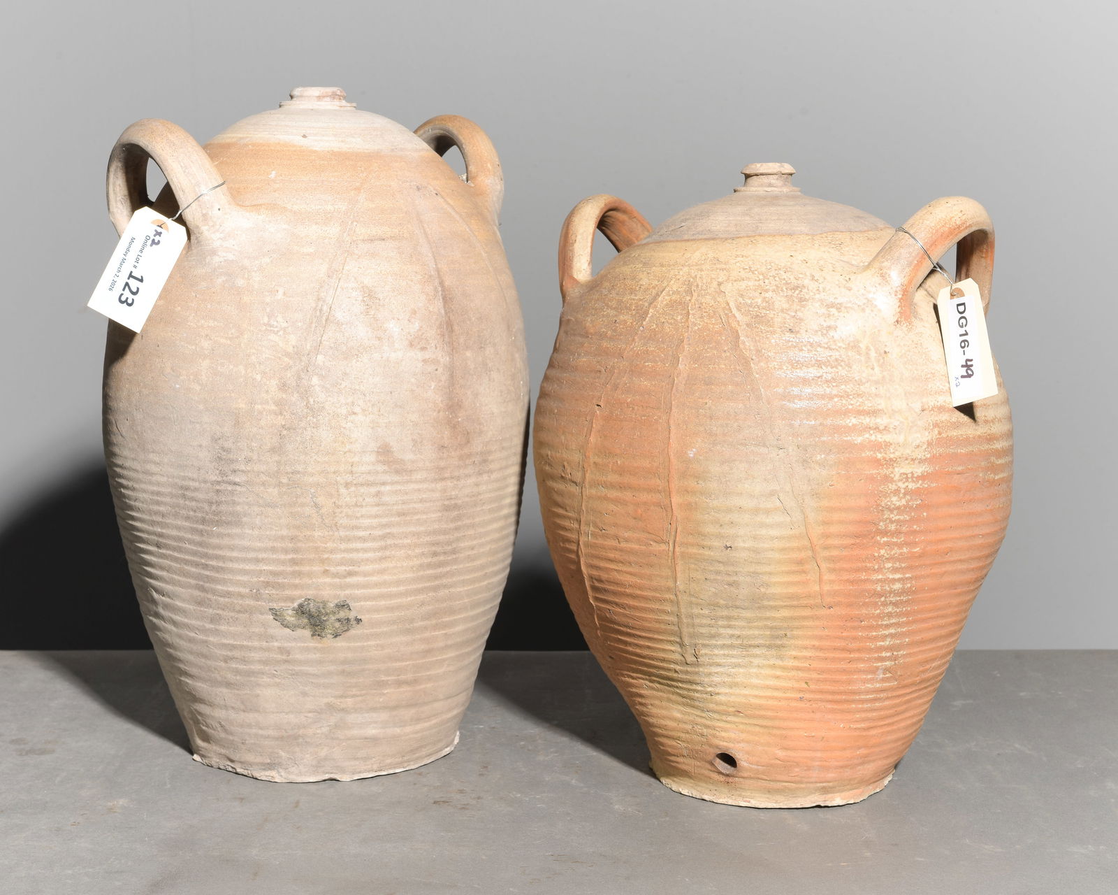 2 French Terracotta Wine Jugs #1 (1 of 8)