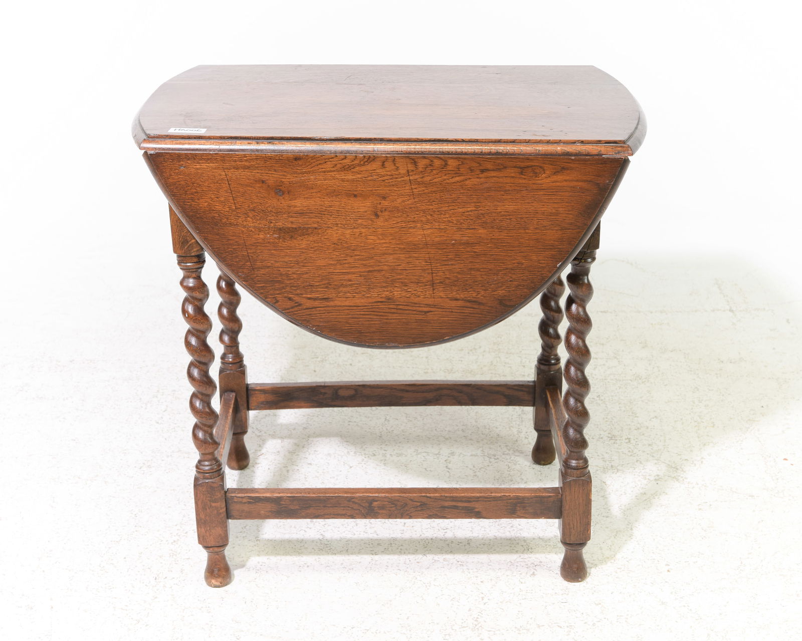 British Oak Barley Twist Drop Leaf Table (1 of 3)