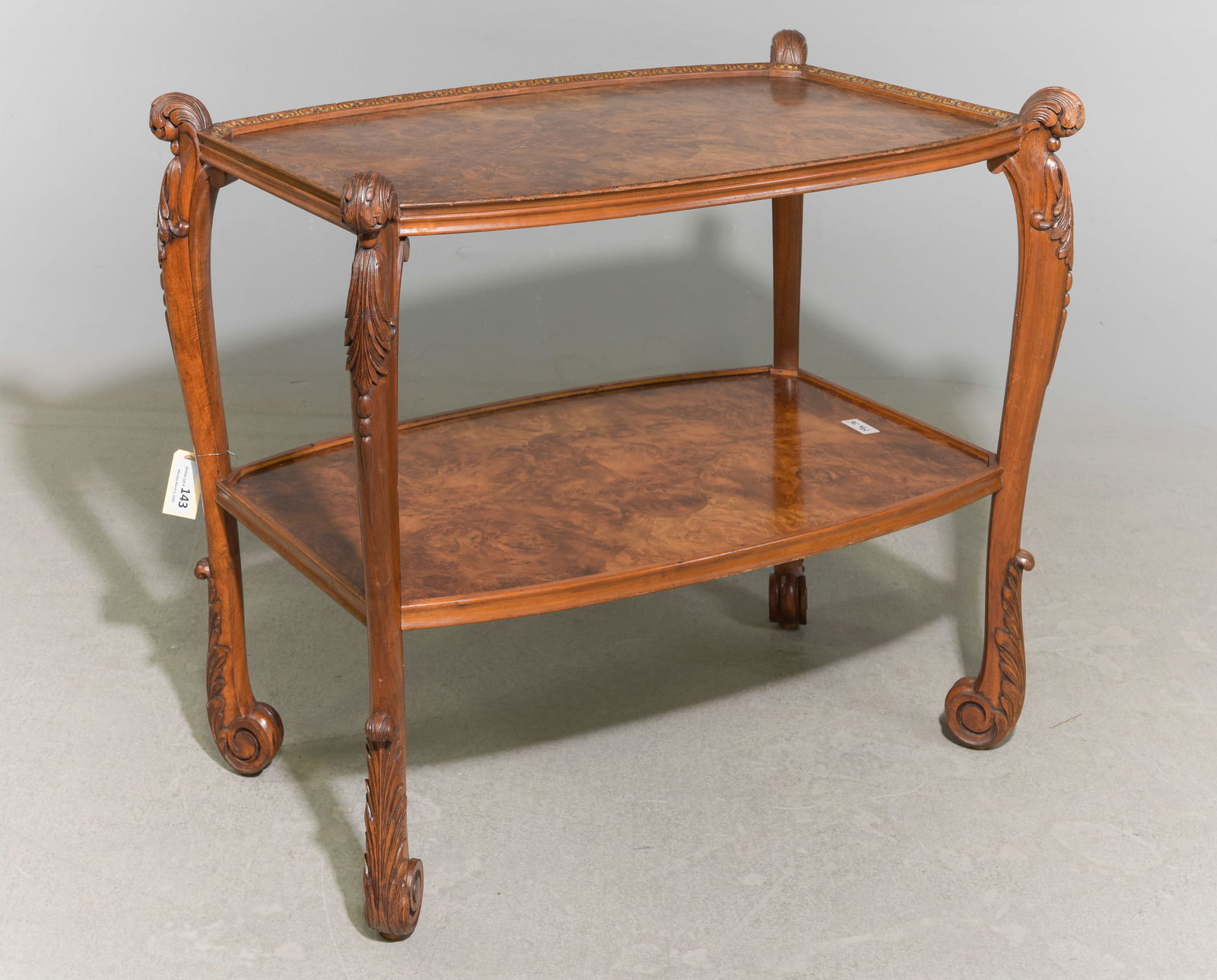 Victorian Style Walnut Two Tier Table (1 of 5)