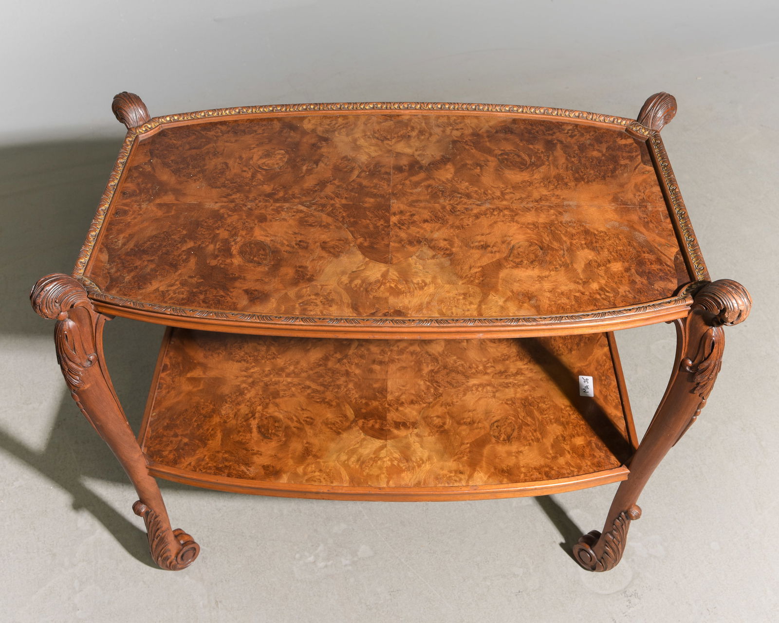 Victorian Style Walnut Two Tier Table - 4