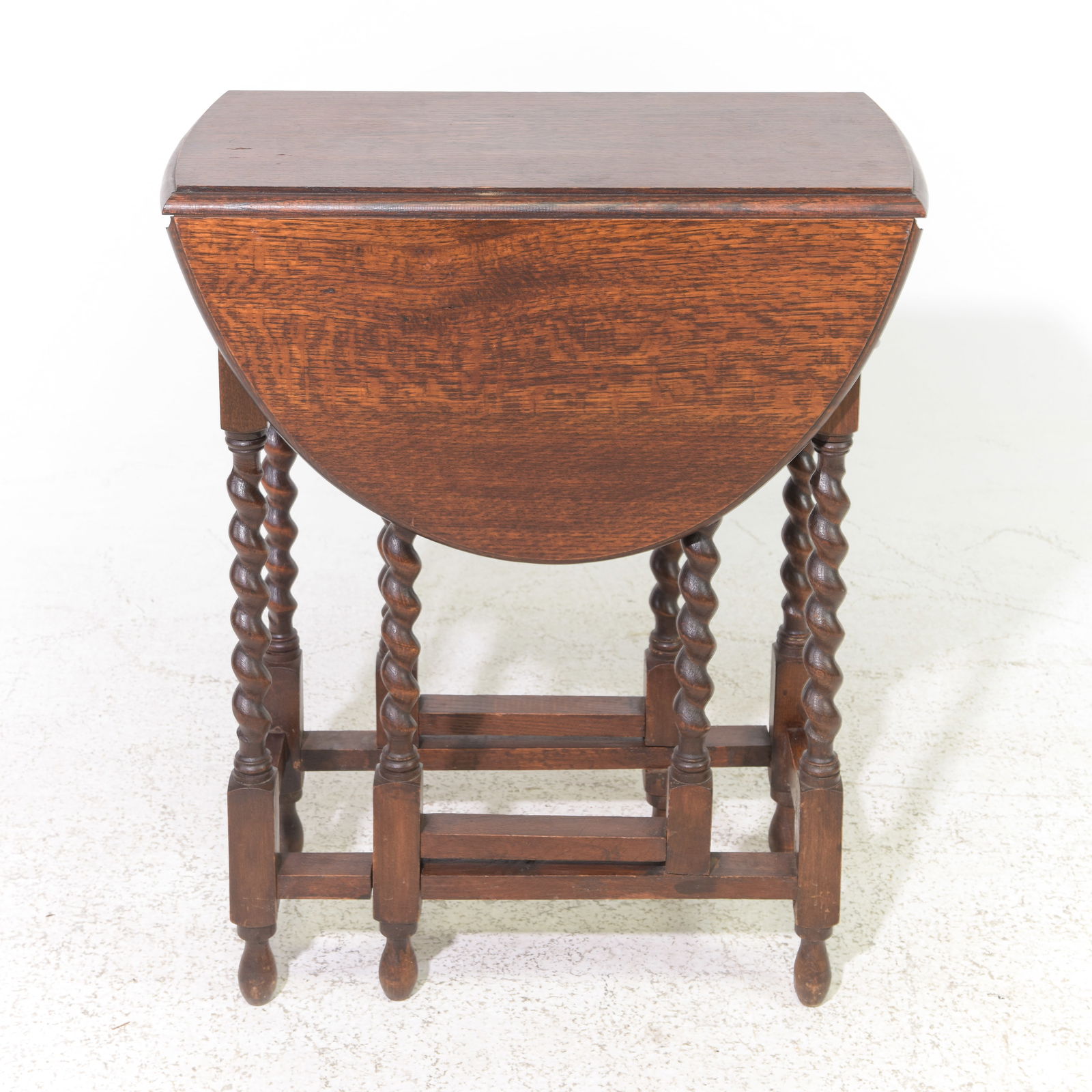 British Oak Barley Twist Drop Leaf Table #3 (1 of 3)