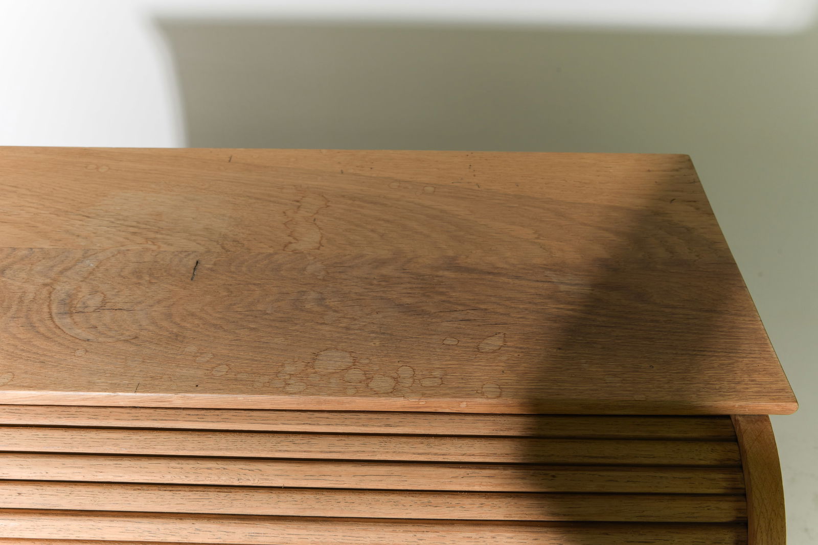 Danish Oak Scroll Top Desk - 4