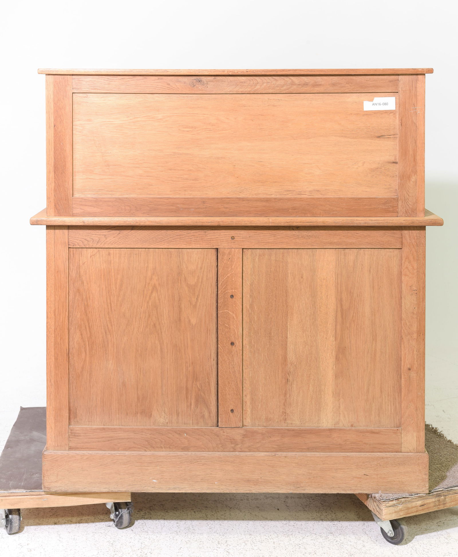 Danish Oak Scroll Top Desk - 7
