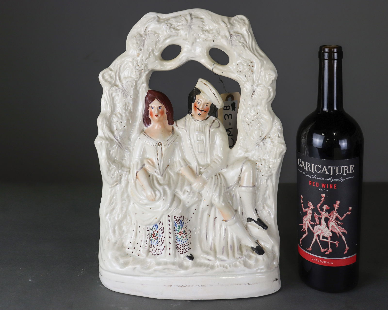 Staffordshire Marriage Figure: Staffordshire Marriage Figure - 13.5 in tall x 10 x 3