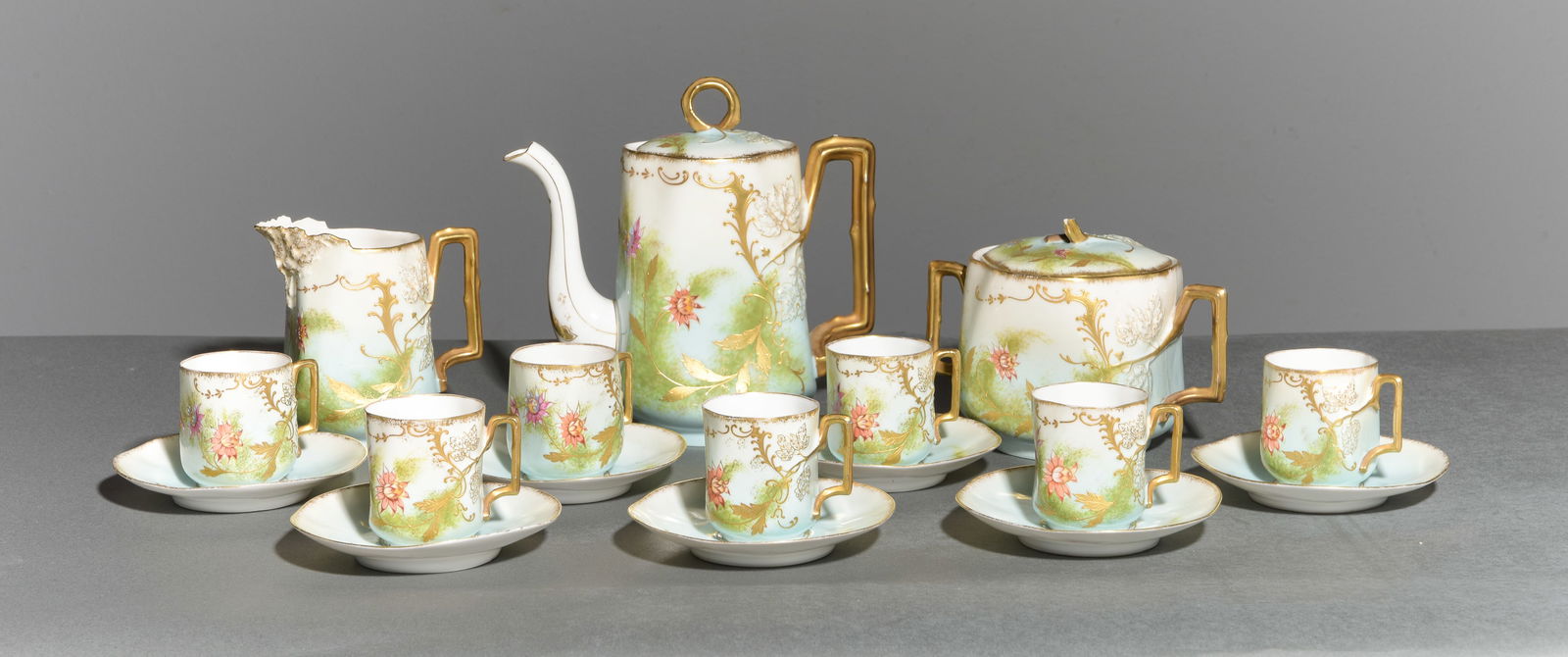 17pc French Limoges Style Tea Set (1 of 4)
