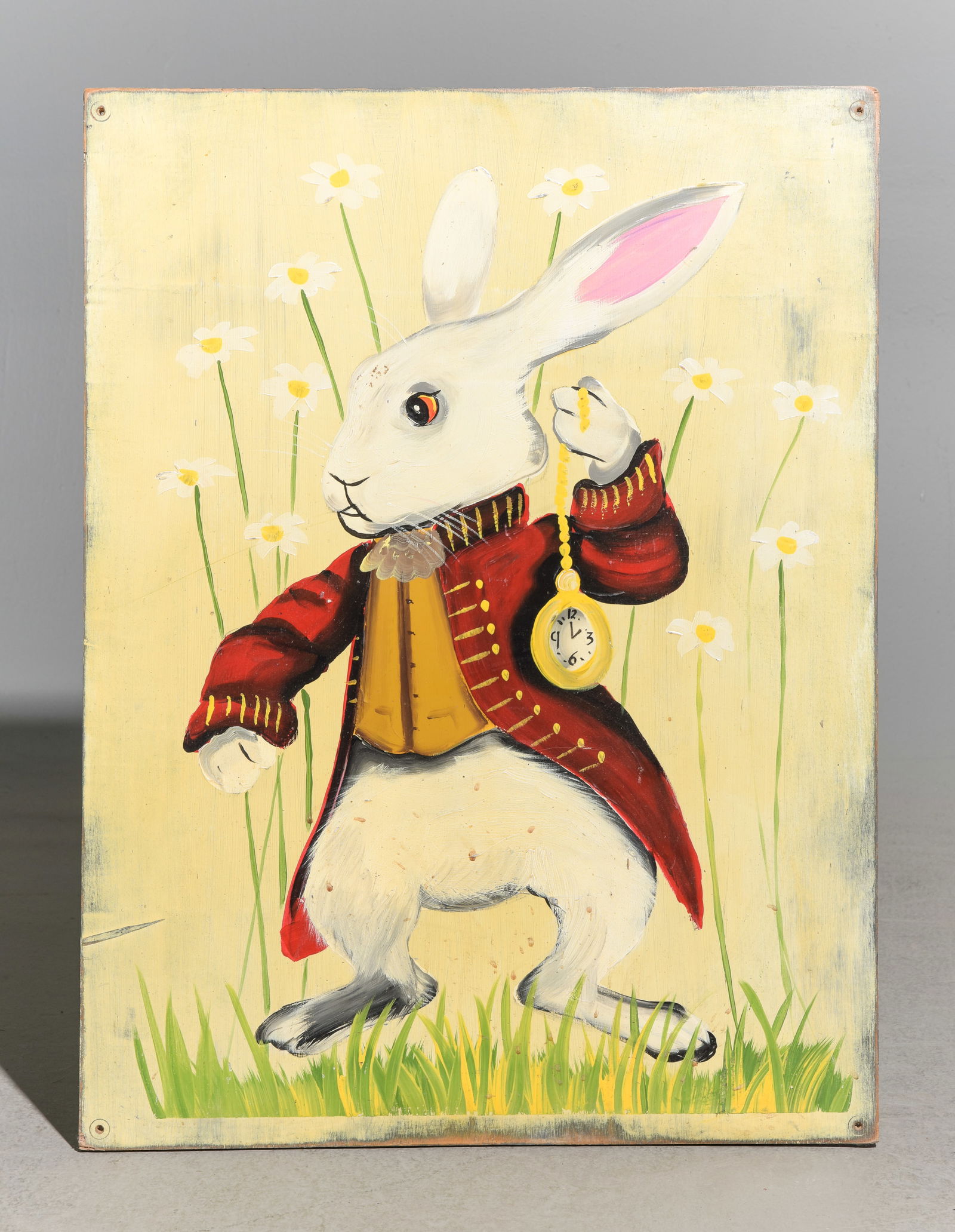 Painting on Board - Debonair Hare: Painting on Board - Debonair Hare - 32 in tall x 24 x 1