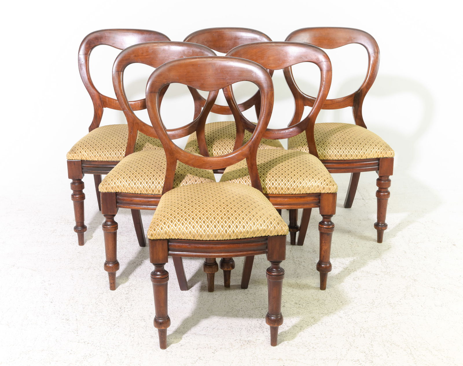 Louis Philippe Style Set of 6 Walnut Chairs (1 of 4)