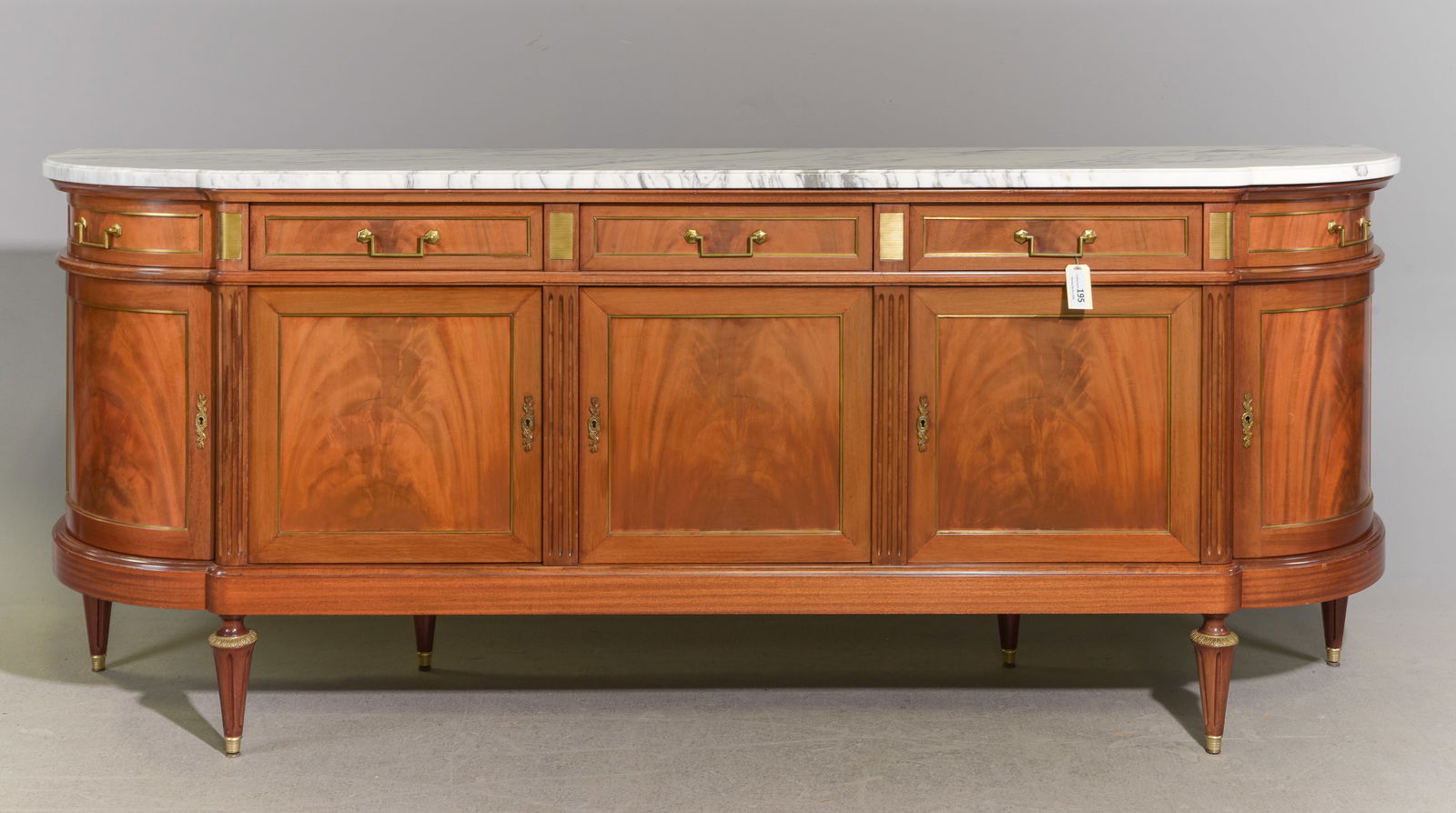Louis XVI Style White Marble Top Sideboard (1 of 7)