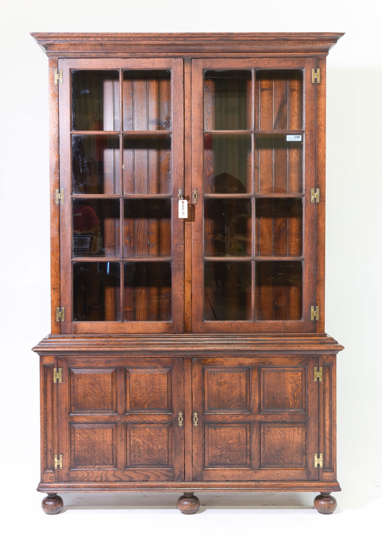 British Oak Bookcase / Cupboard (1 of 7)