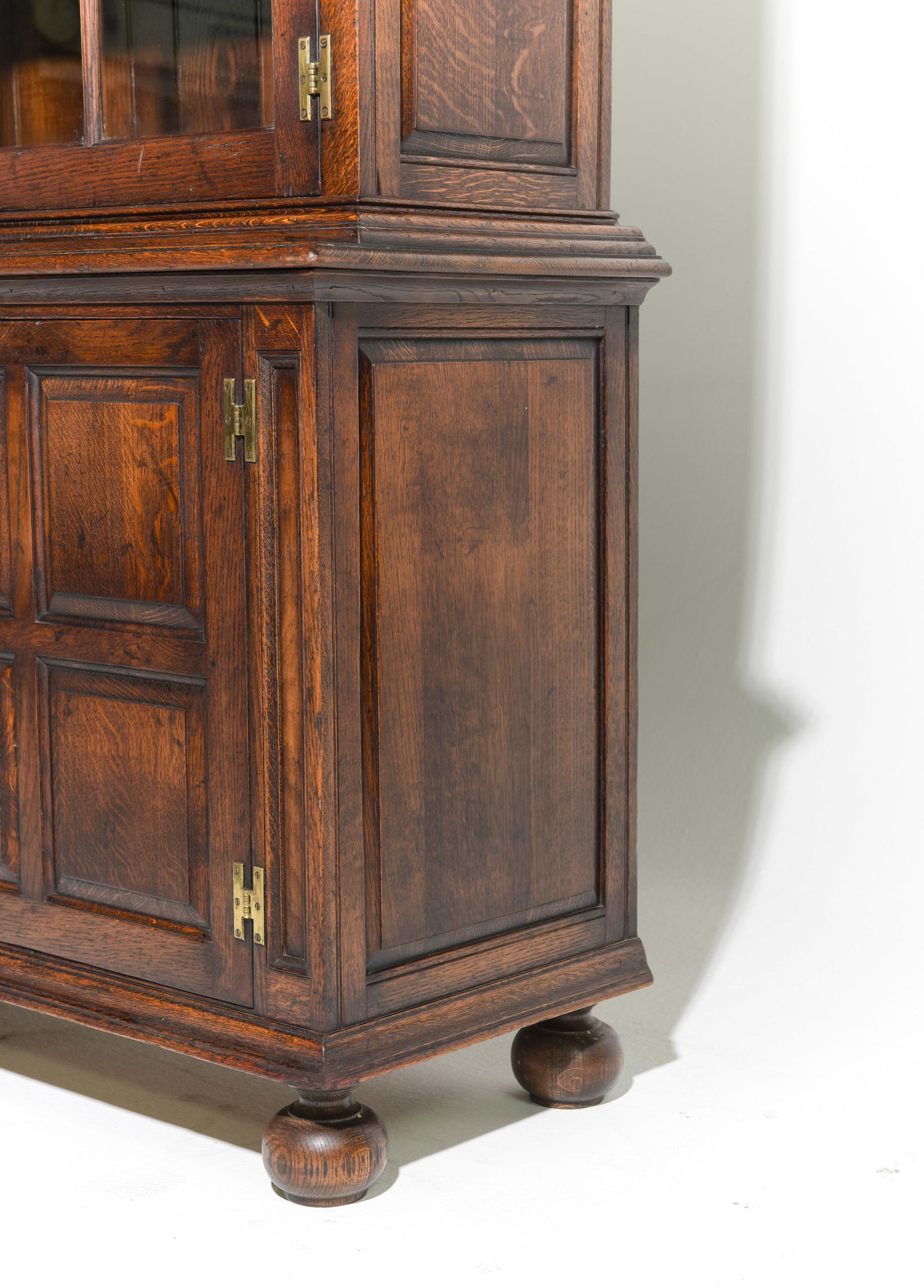 British Oak Bookcase / Cupboard - 6