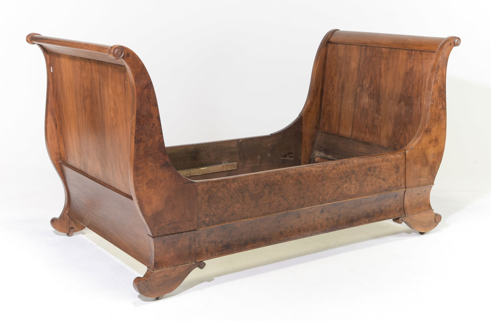 Louis Philippe Style Walnut Sleigh Bed (1 of 5)
