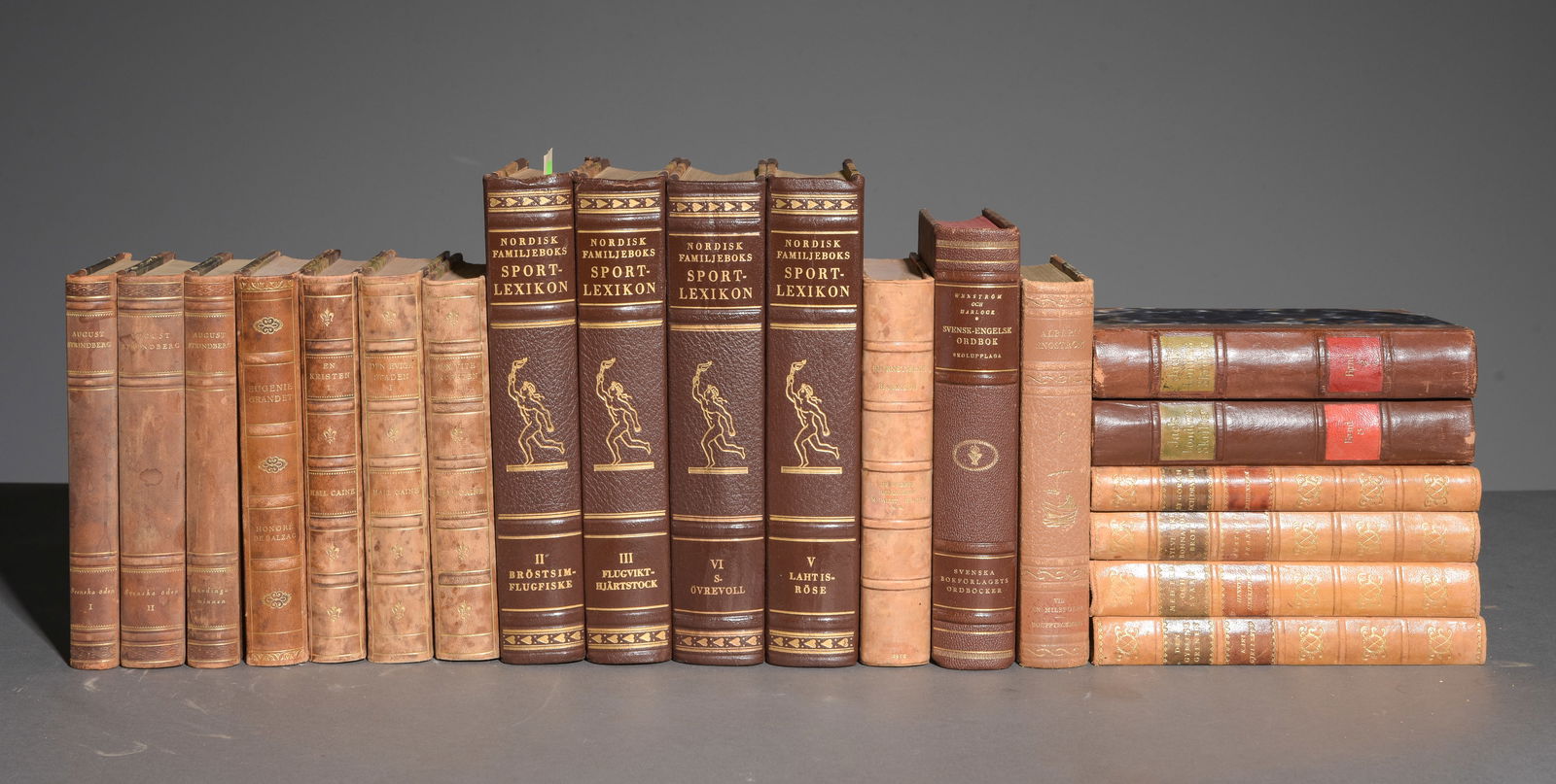 20 Assorted European Leather Bound Books (1 of 8)