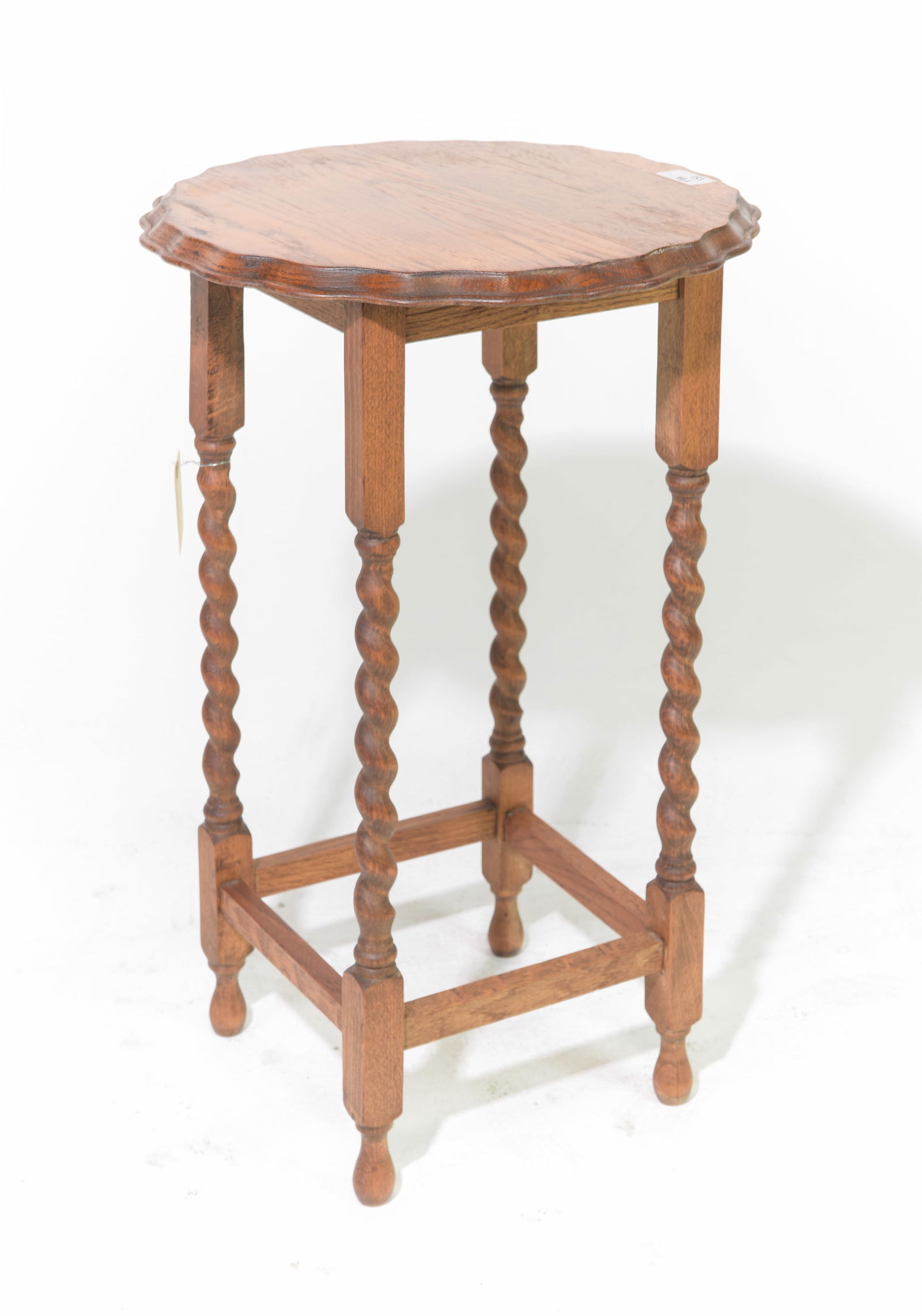 British Oak Barley Twist Pie Crust Edge Table (1 of 2)