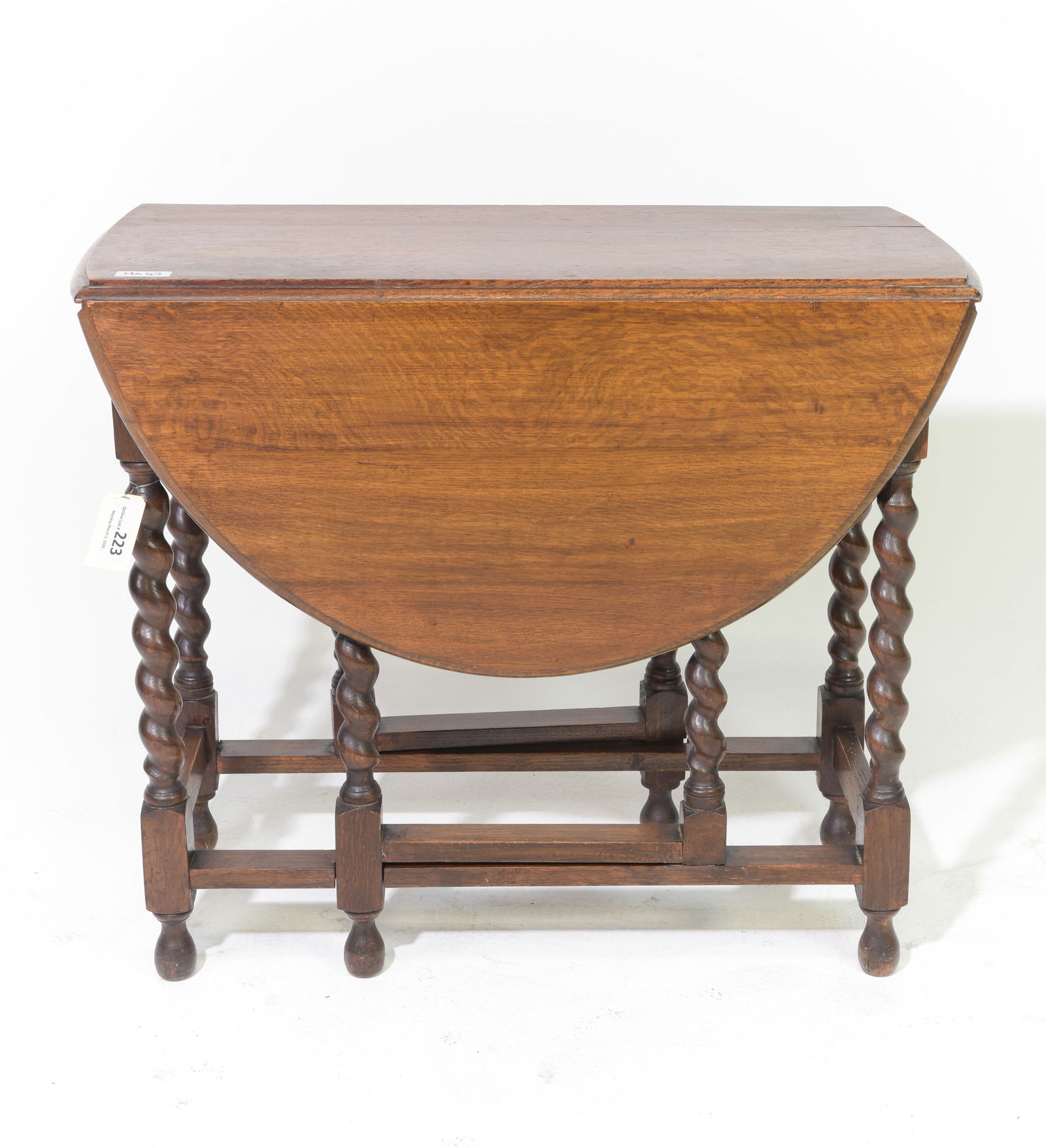 British Oak Barley Twist Drop Leaf Table (1 of 3)