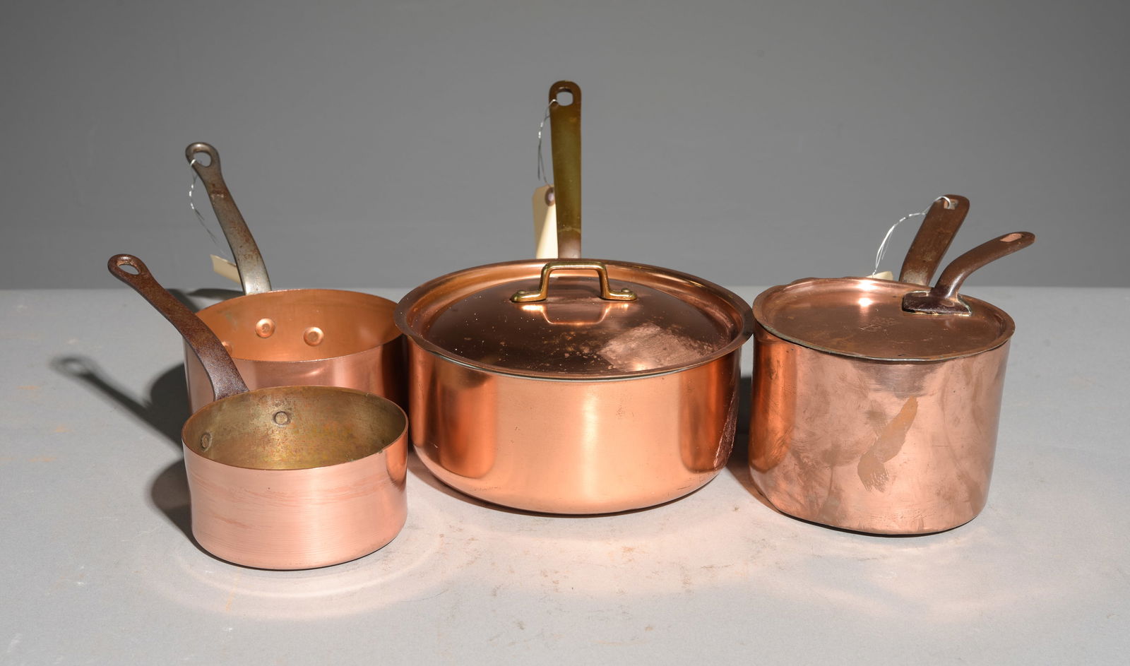 4pcs Assorted Copper Sauce Pans, Pots, ETC. (1 of 3)