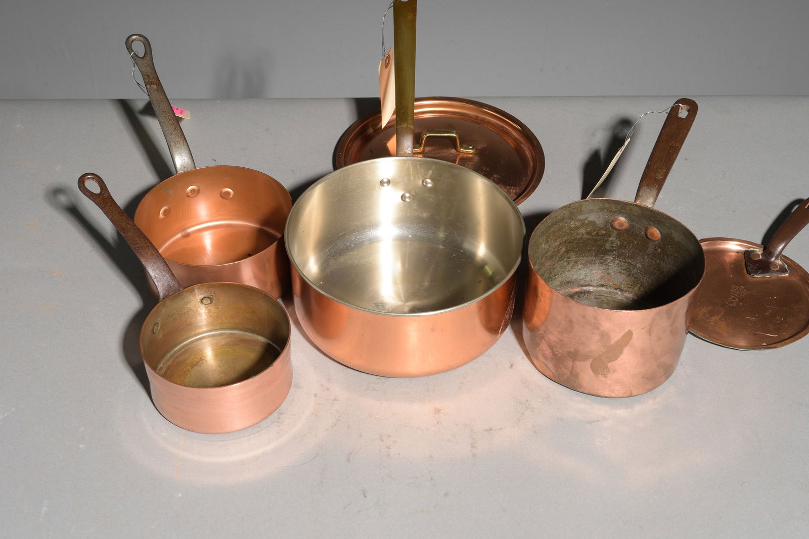 4pcs Assorted Copper Sauce Pans, Pots, ETC. - 2