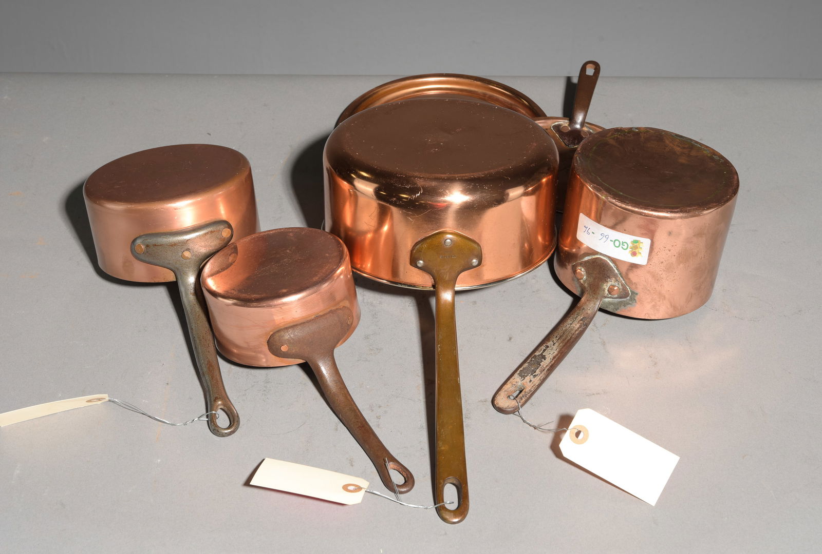 4pcs Assorted Copper Sauce Pans, Pots, ETC. - 3