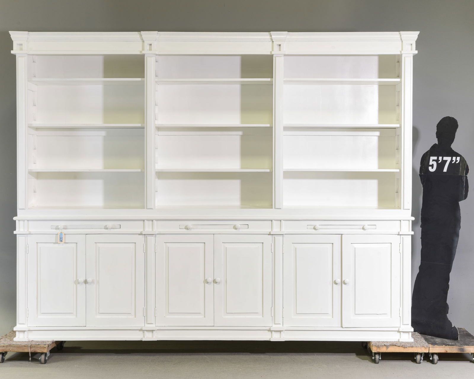 European Style Monumental Painted Bookcase #1 (1 of 6)