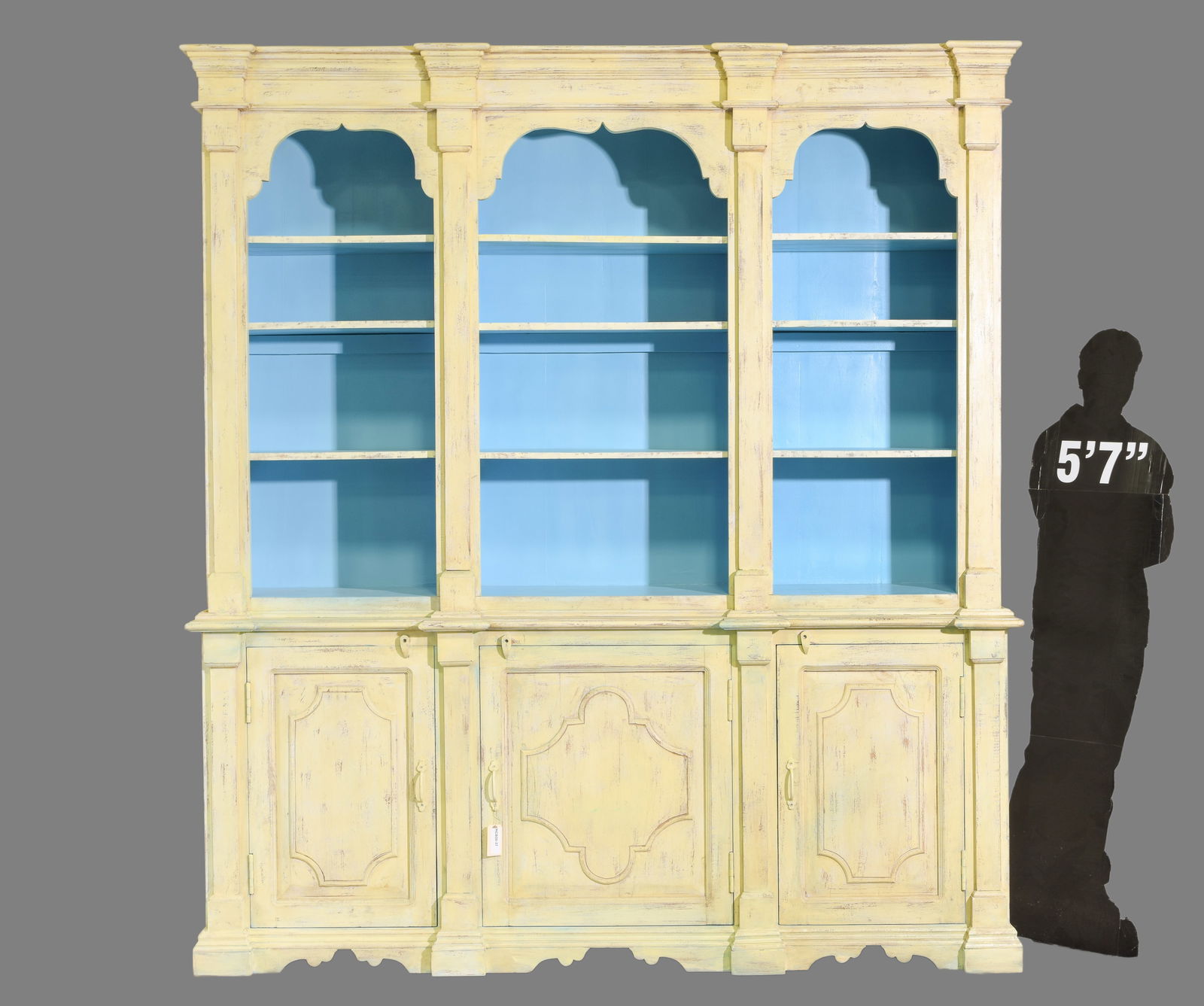 European Style Painted Bookshelf / Cupboard (1 of 7)