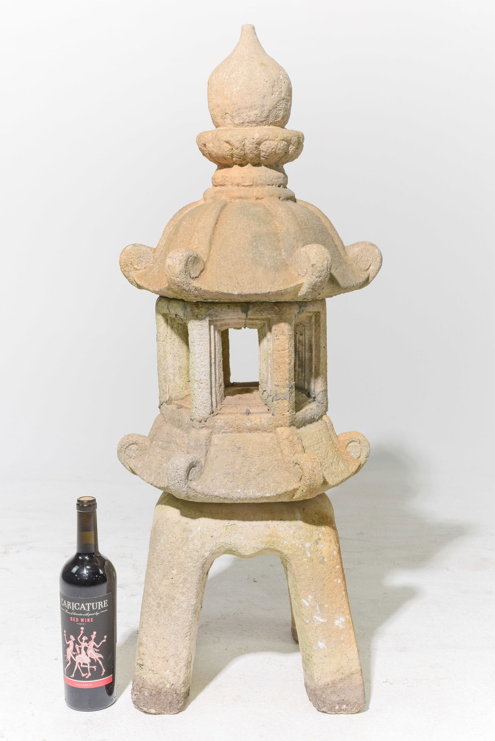 Cast Stone / Concrete Pagoda Garden Statue (1 of 3)