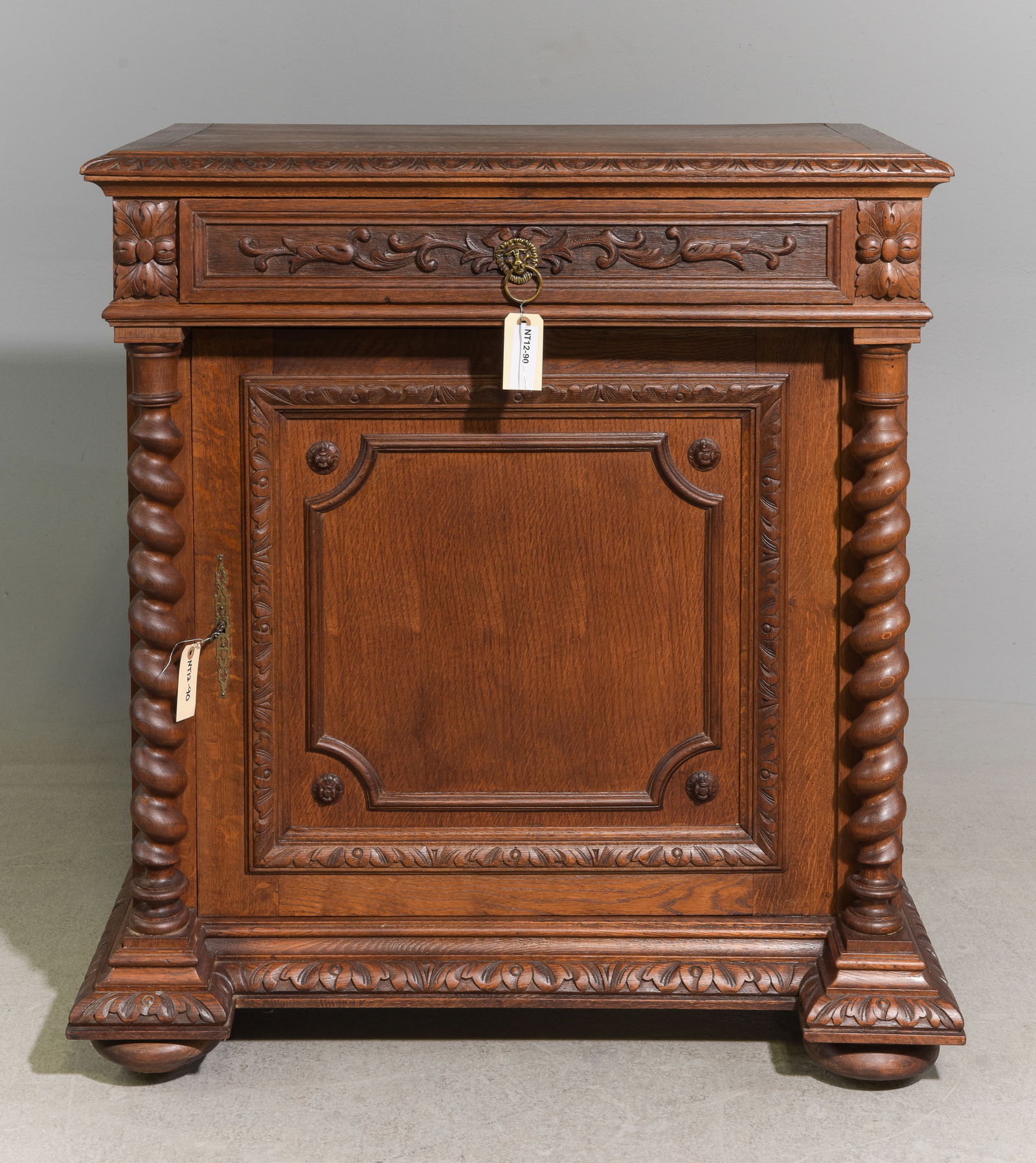 Louis XIII Style French Twist Cabinet on Bun Feet (1 of 5)
