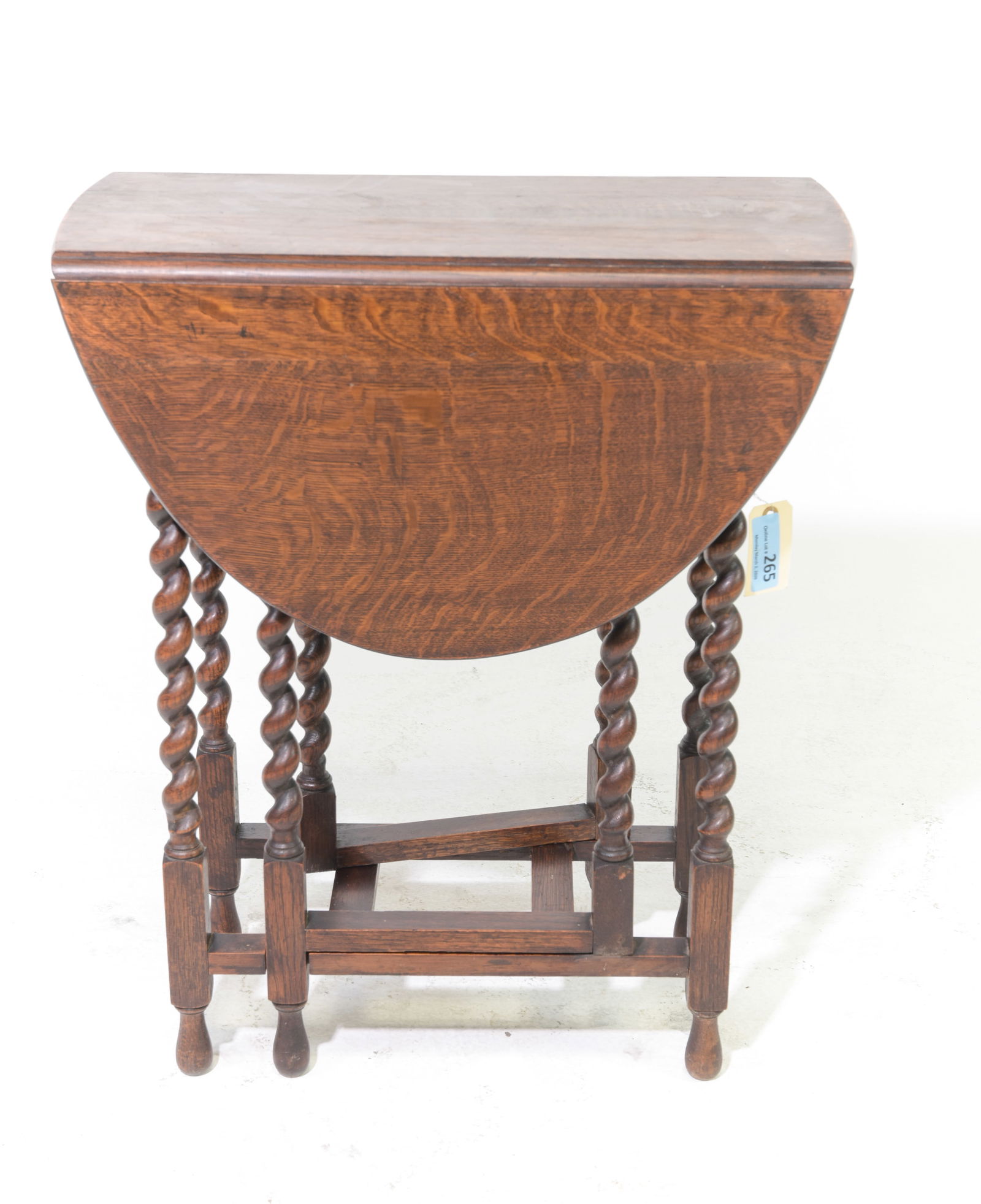 British Oak Barley Twist Drop Leaf Table #1 (1 of 3)