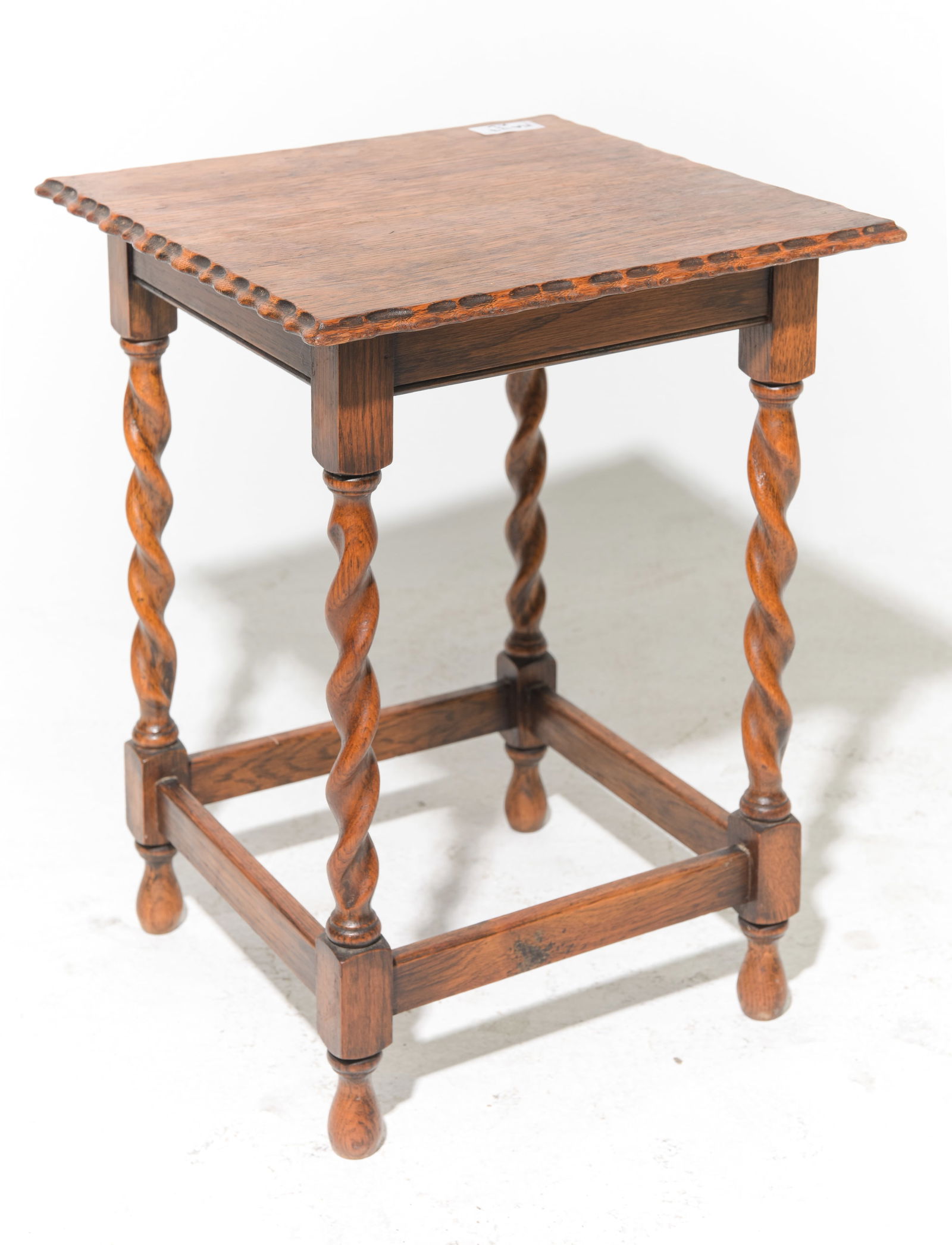 British Oak Barley Twist Occasional / Side Table (1 of 2)