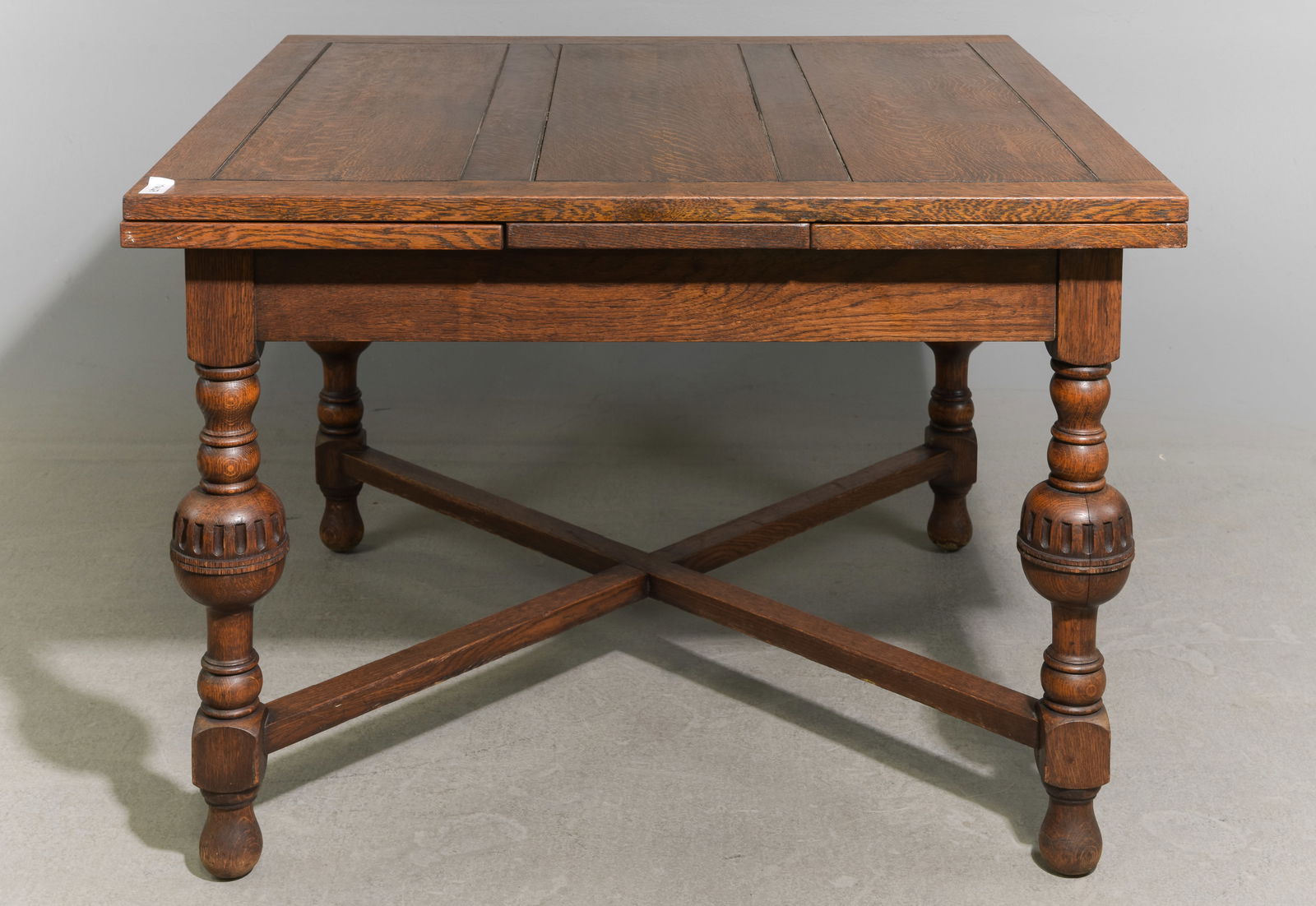 British Oak Draw Leaf Dining Table (1 of 4)