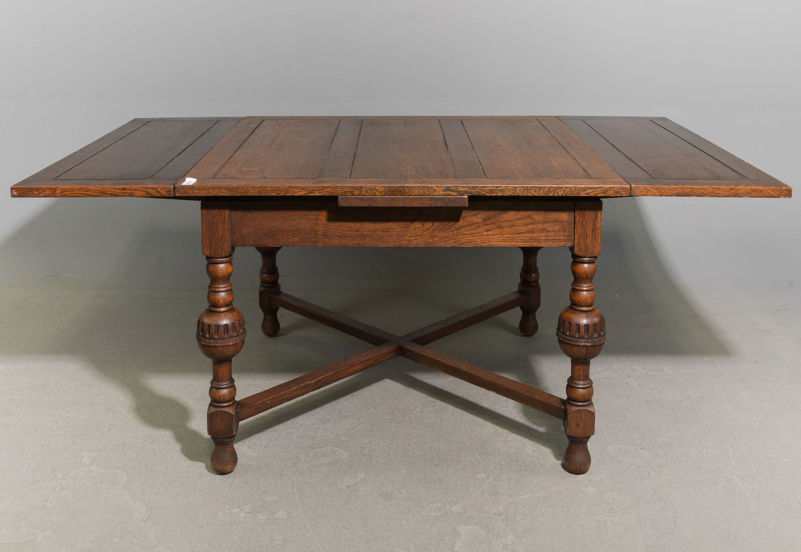 British Oak Draw Leaf Dining Table - 2