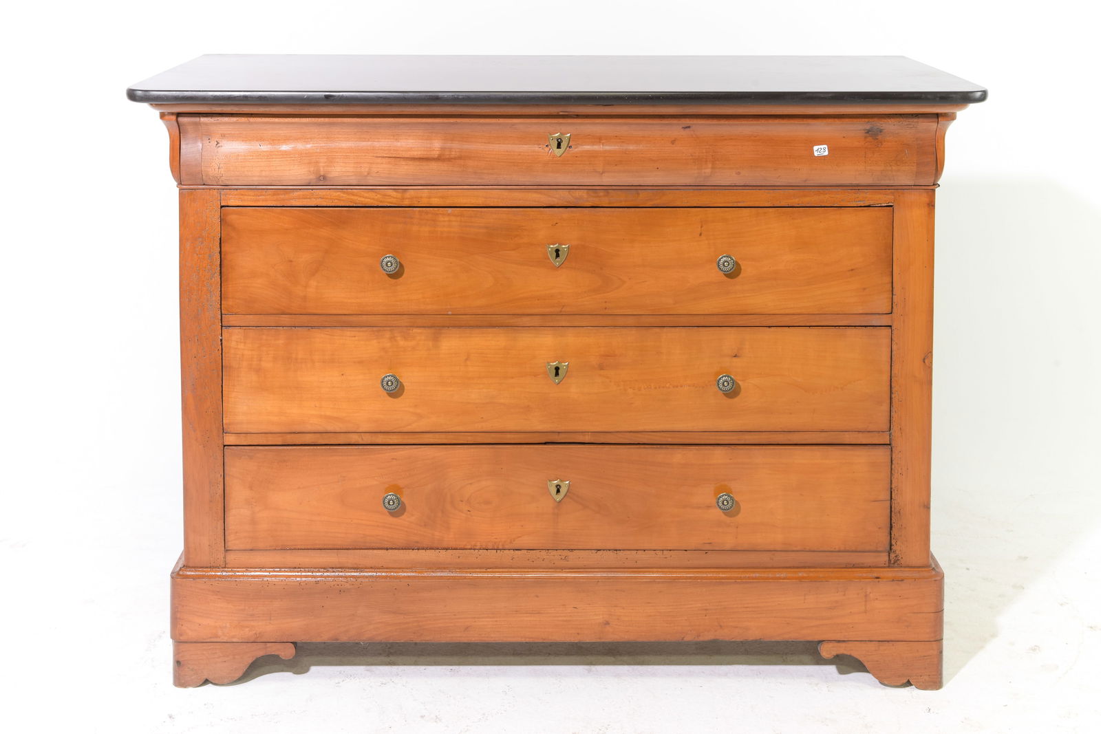 Louis Philippe Style 4 Drawers Marble Top Chest #1 (1 of 8)