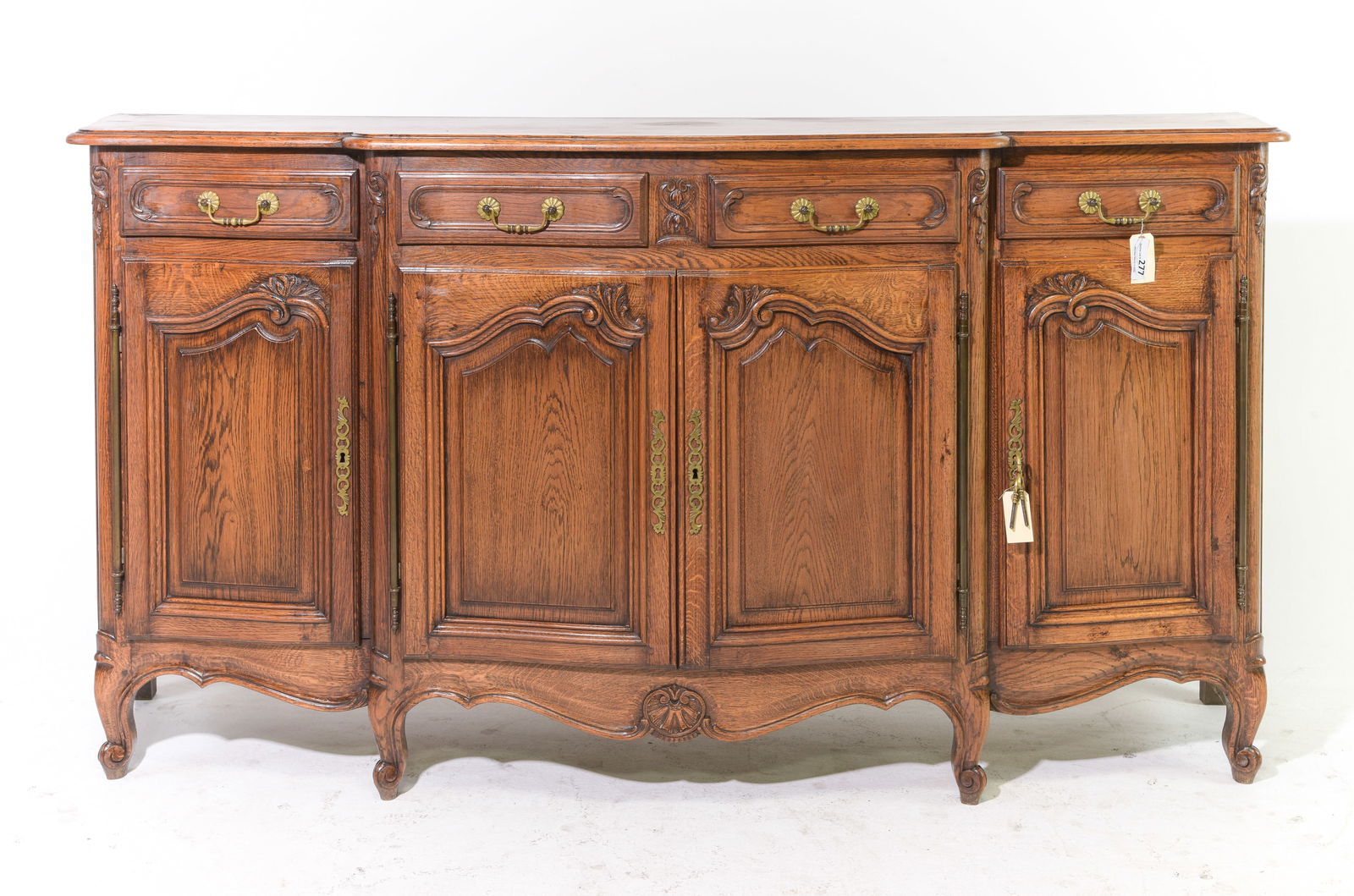 Louis XV Style 4 Door Oak Sideboard #1 (1 of 7)