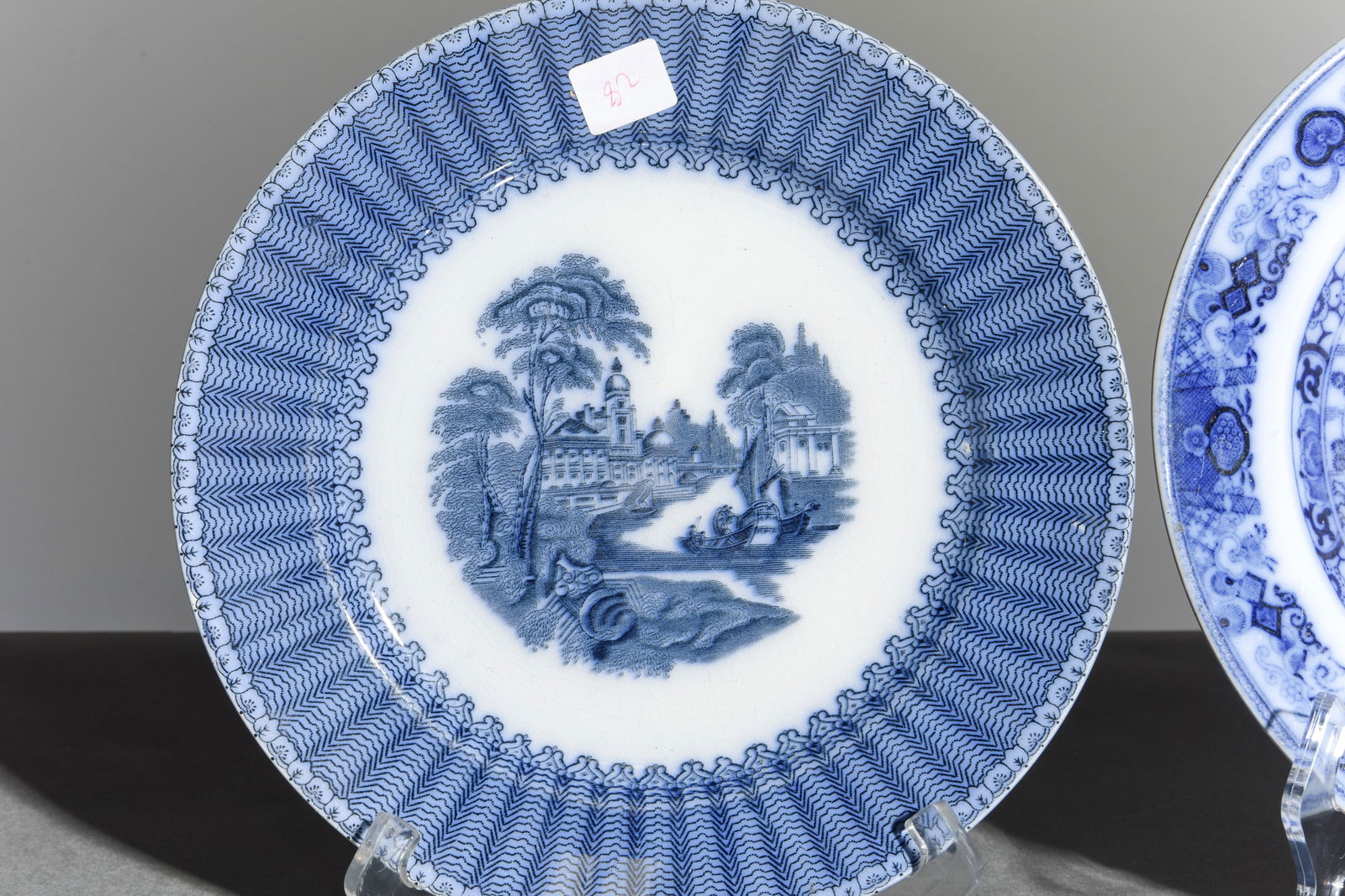 7pcs Assorted Flo Blue & White Plates - 4