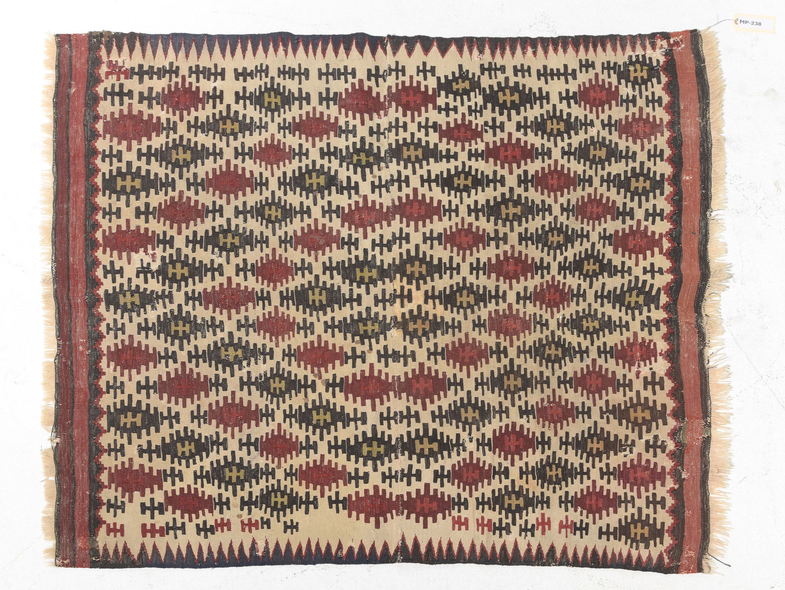 Hand knotted Kilim Rug 4' X 4' (1 of 5)