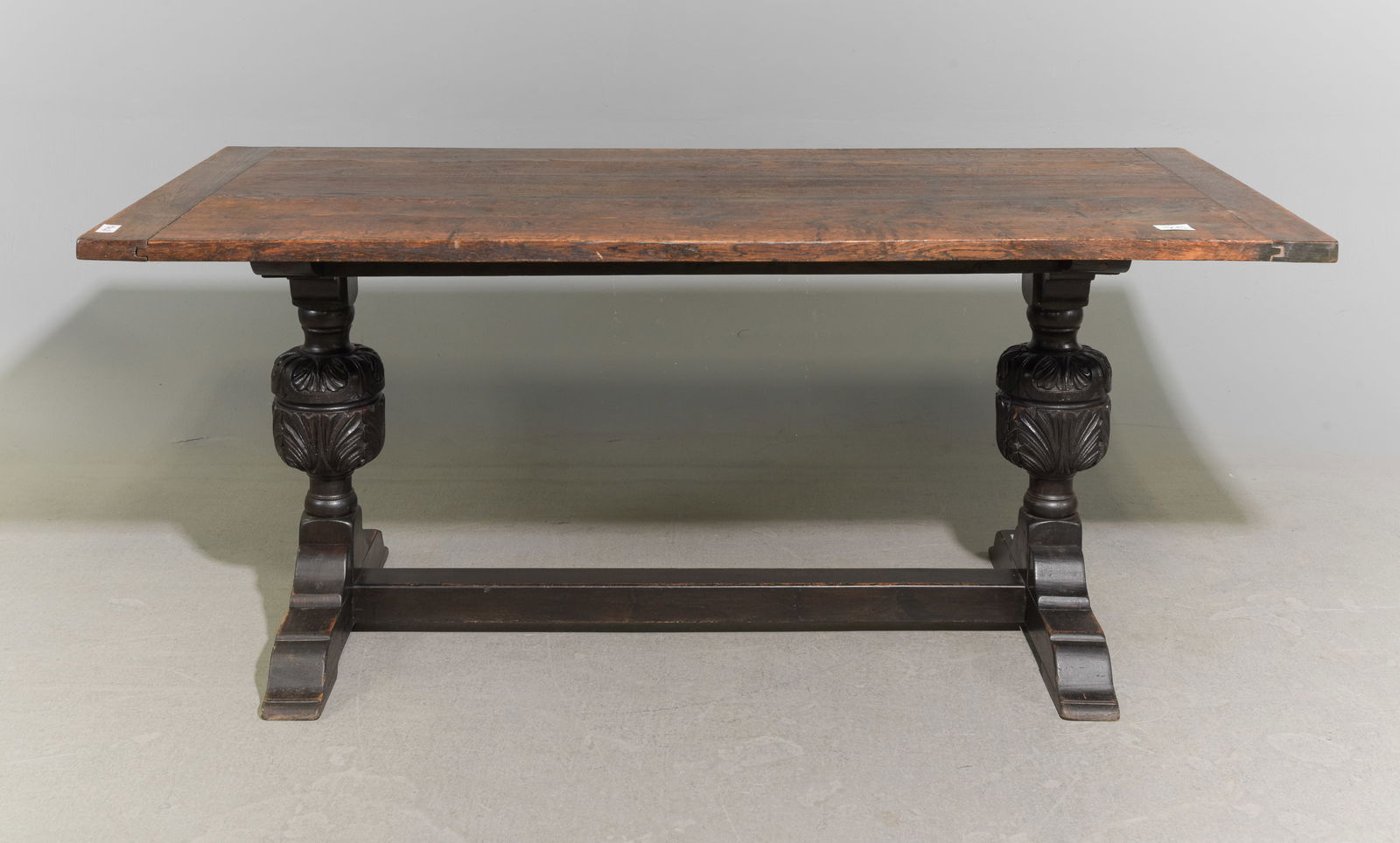 British Oak Painted Dining Table (1 of 4)