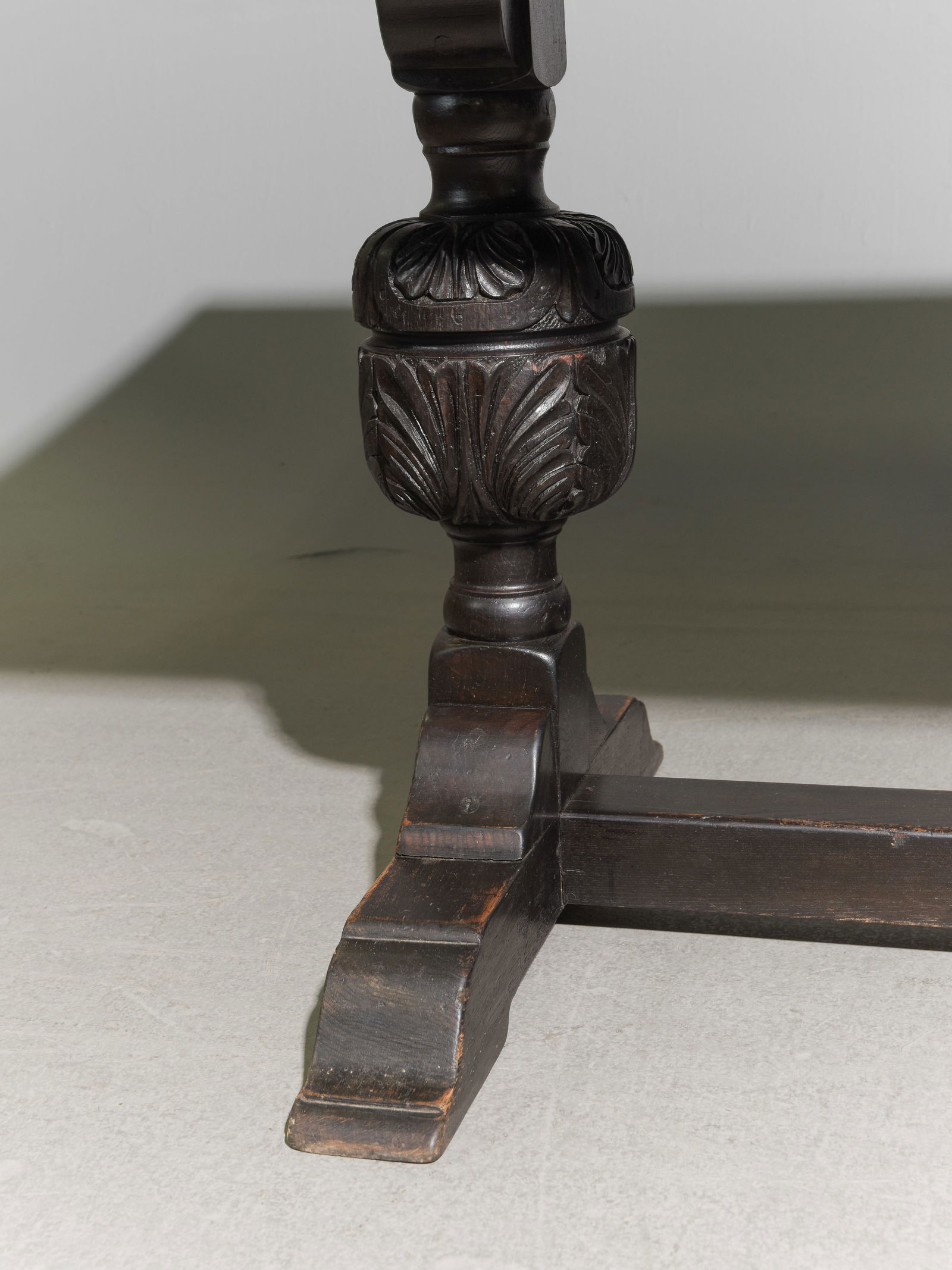 British Oak Painted Dining Table - 2