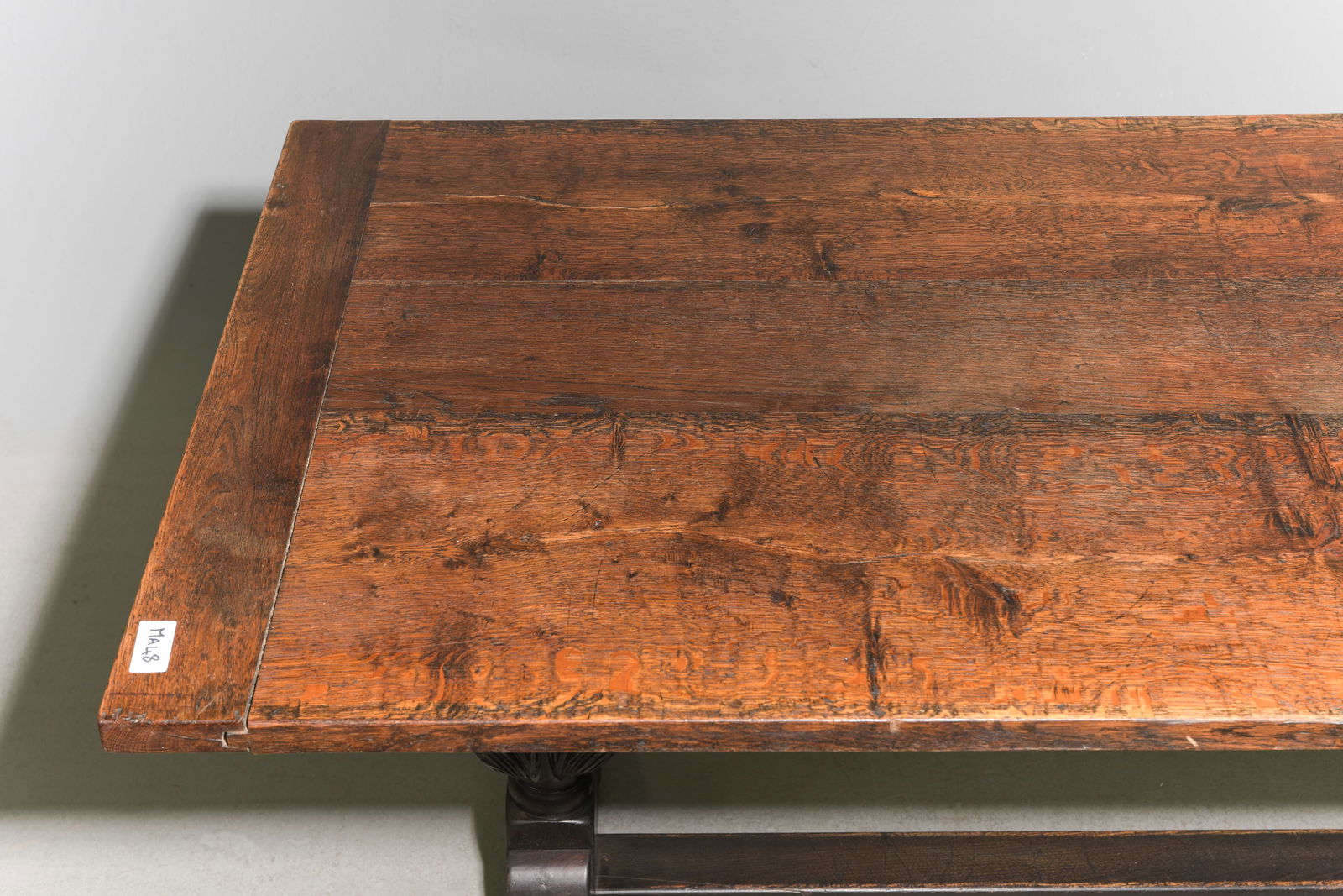 British Oak Painted Dining Table - 3