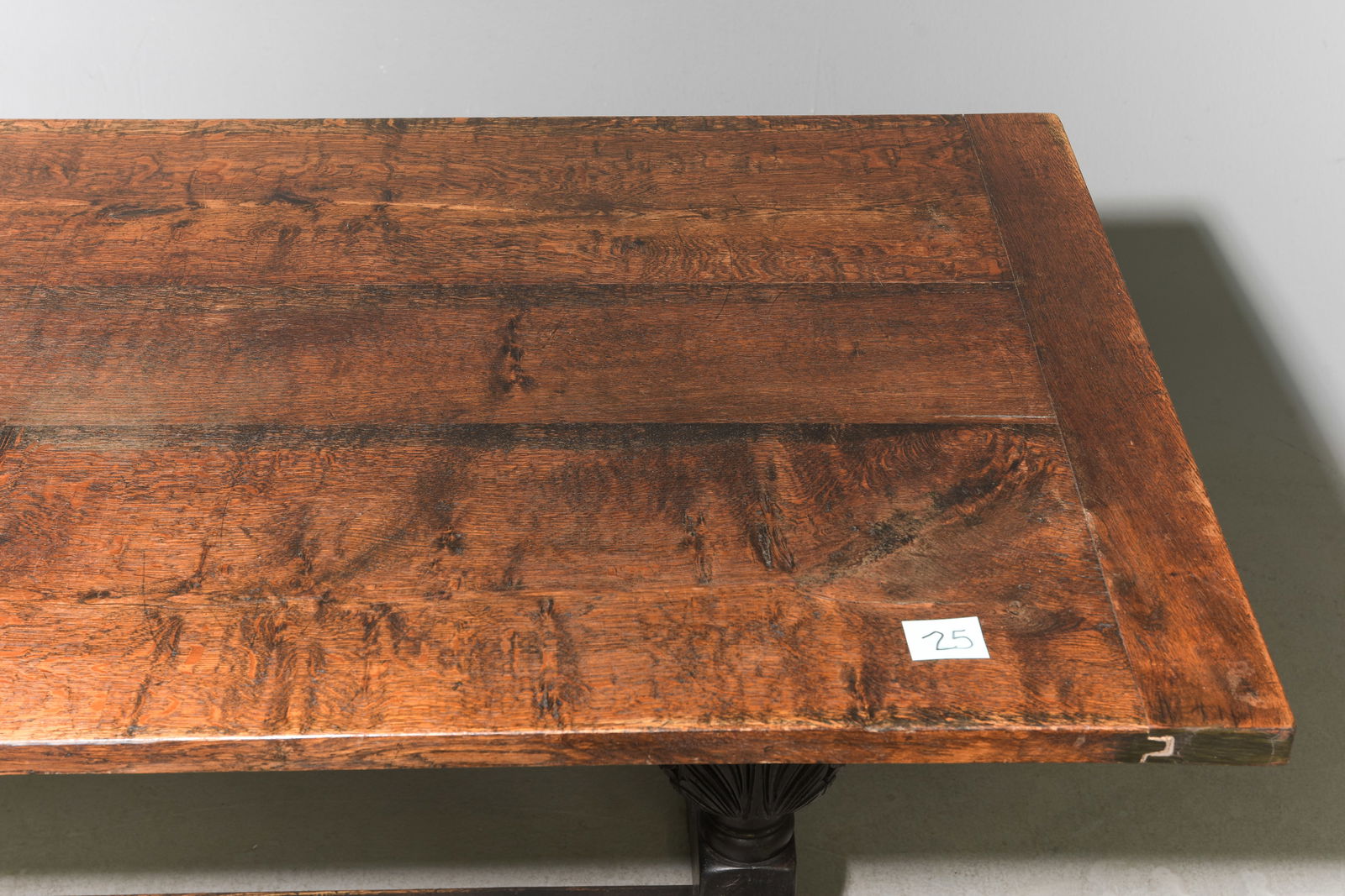 British Oak Painted Dining Table - 4