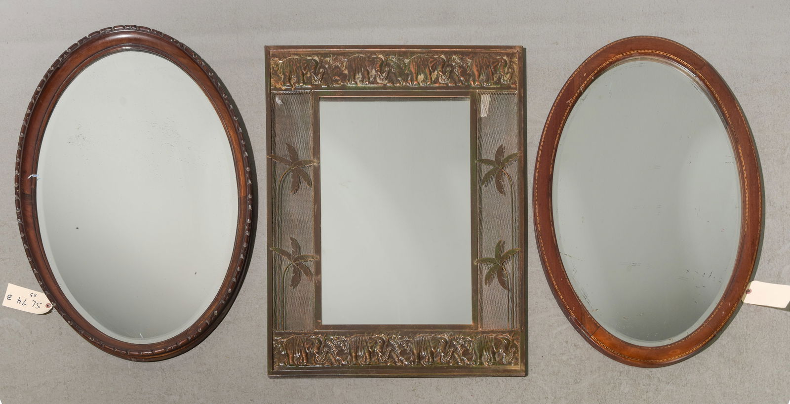 2 Oval Framed Mirrors & Metal Framed Mirror (1 of 6)