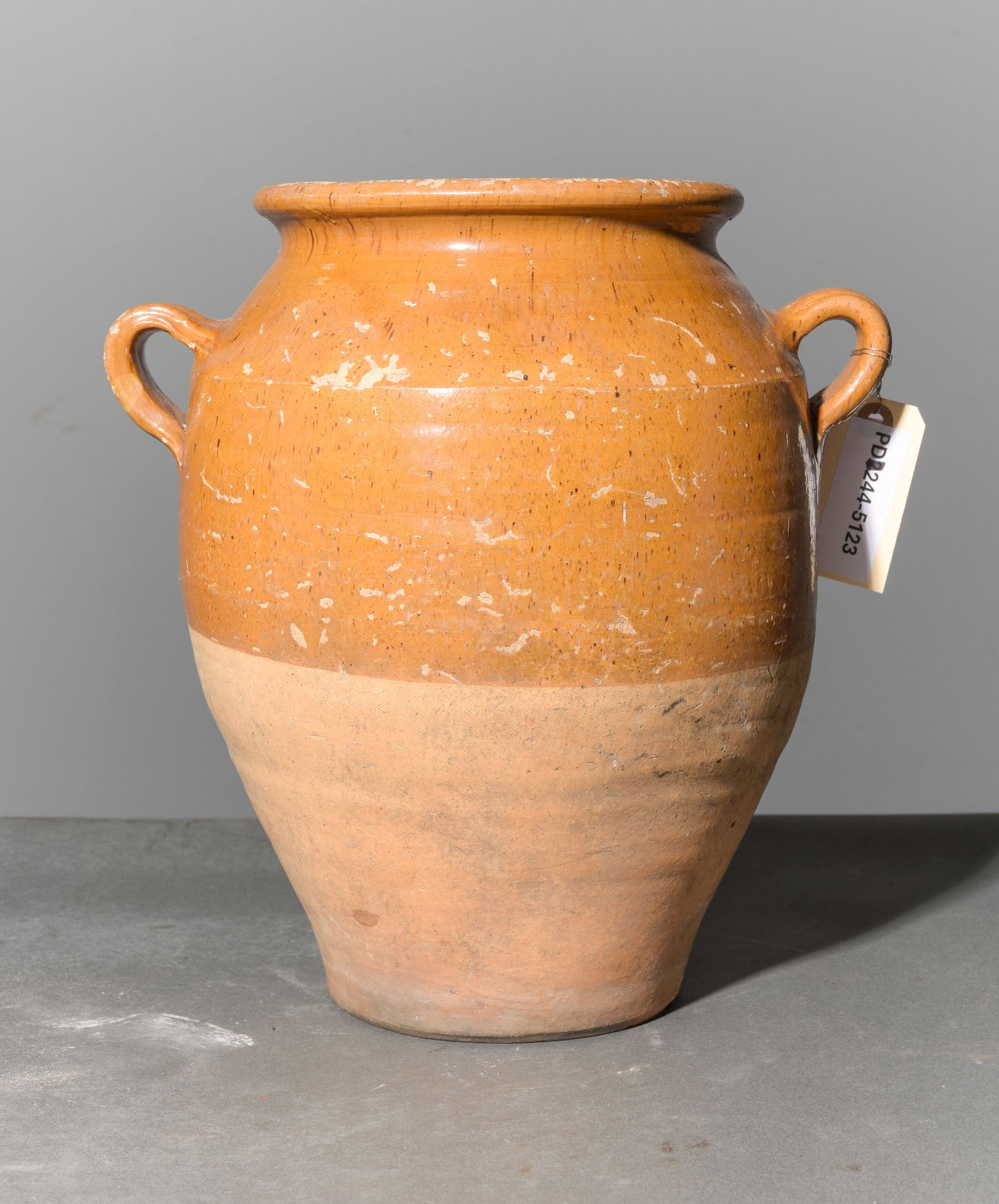 French Yellow Glazed Confit Pot: French Yellow Glazed Confit Pot - 13 in tall x 13 x 10