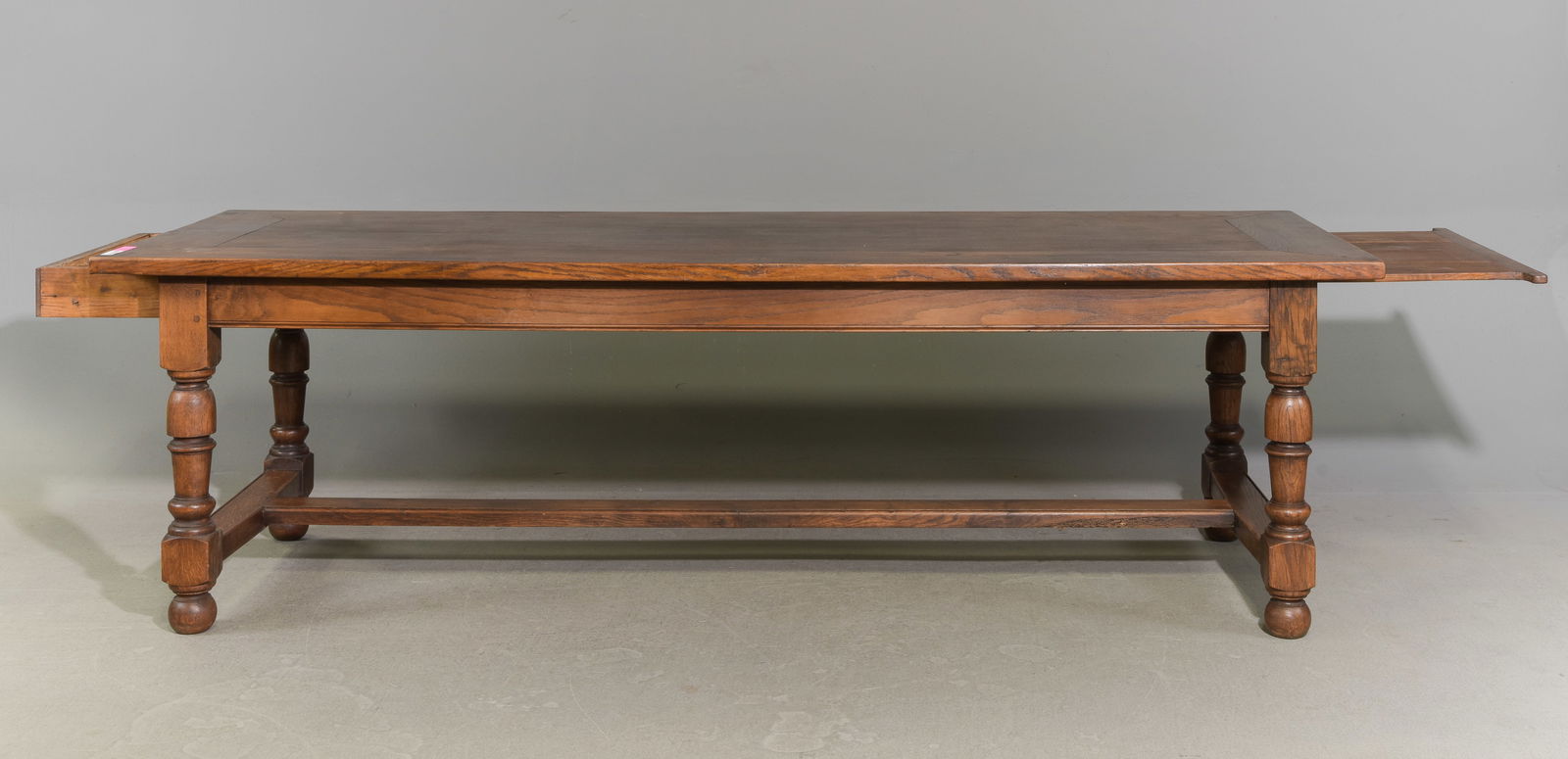 French Solid Oak Large Farmhouse Table - 2