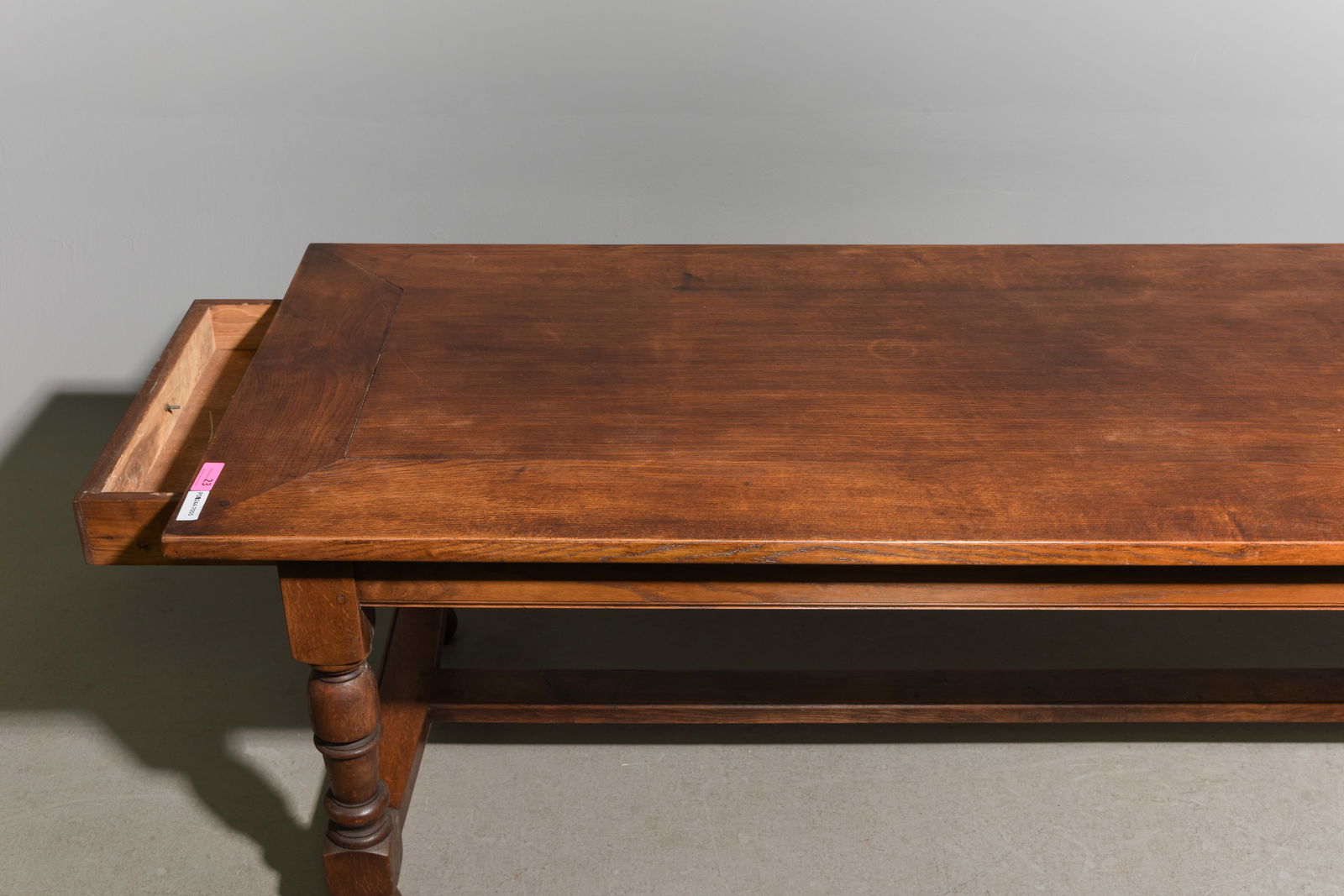 French Solid Oak Large Farmhouse Table - 3