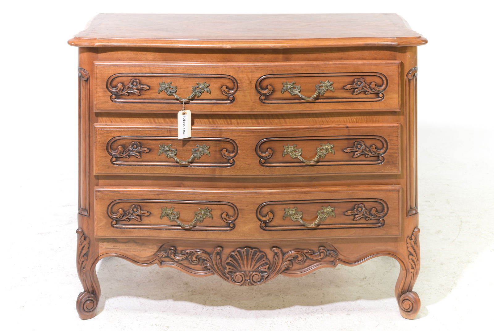 Louis XV Style Oak Parquet Top 3 Drawer Chest (1 of 5)