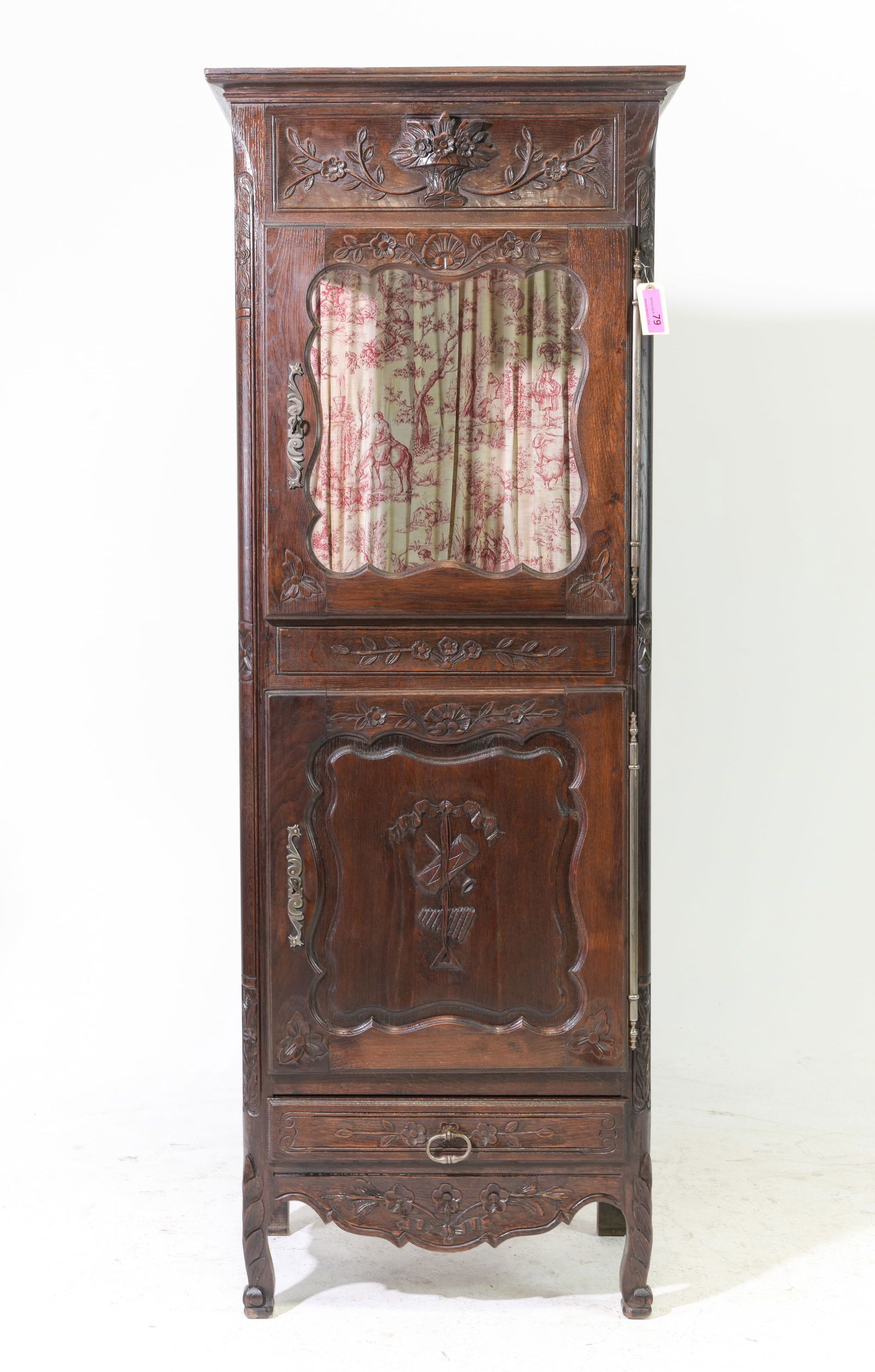 Louis XV Style Carved Oak Cupboard (1 of 3)