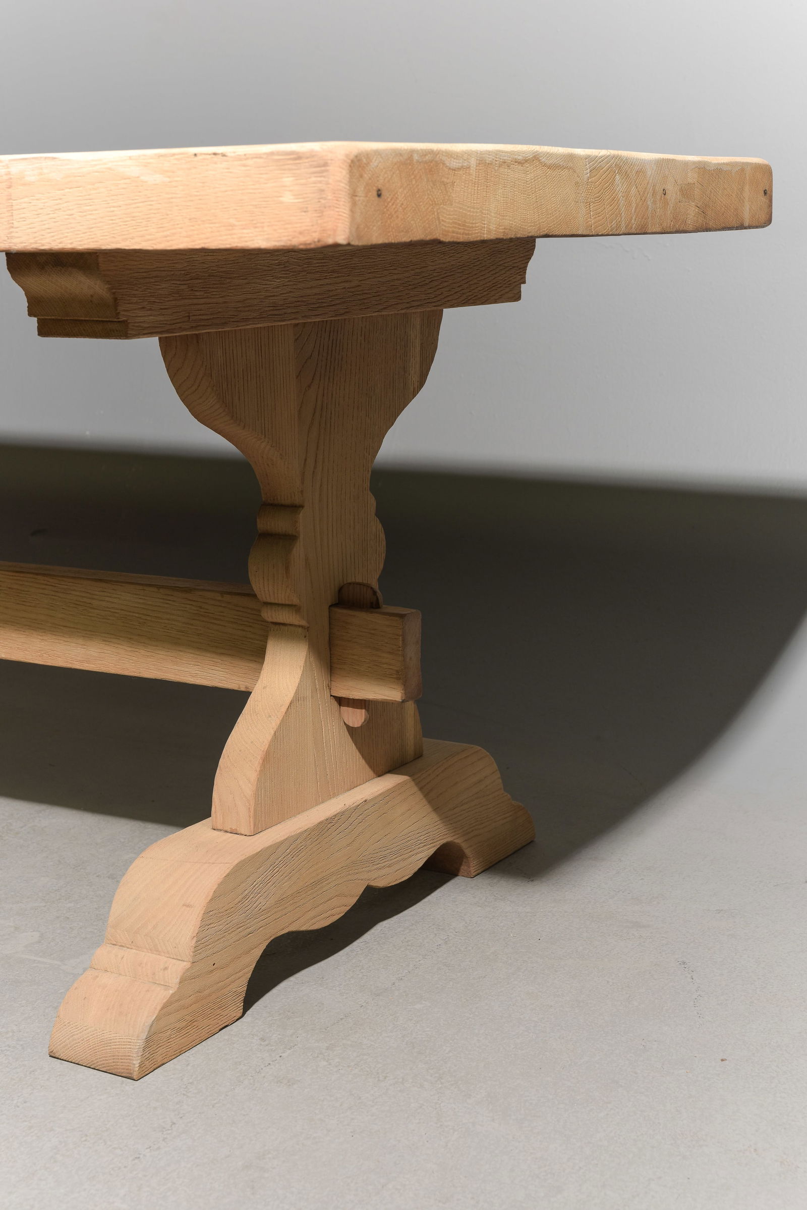 French Monastery Bleached Oak Table - 4
