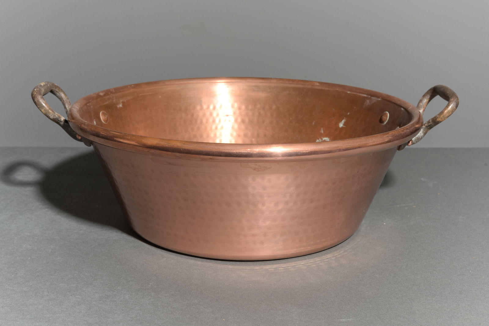 French Large Polished Copper Jam Pan #2: French Large Polished Copper Jam Pan - 6.5 in tall x 19 x 15.75