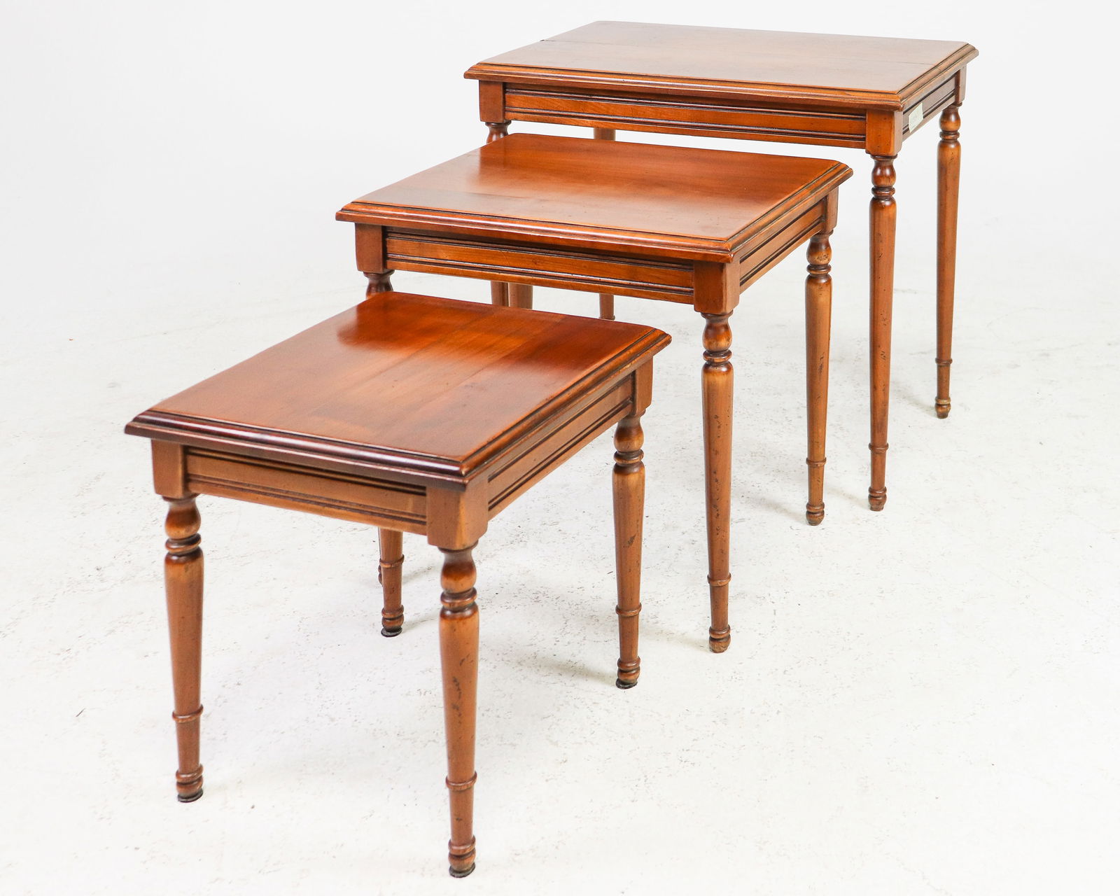 Louis Philippe Style Nest Of 3 tables: French Louis Philippe Style Nest Of 3 tables - 22 in tall x 24.5 x 14.75, 18 in tall x 19.5 x 14, 15 in tall x 14.5 x 14.75