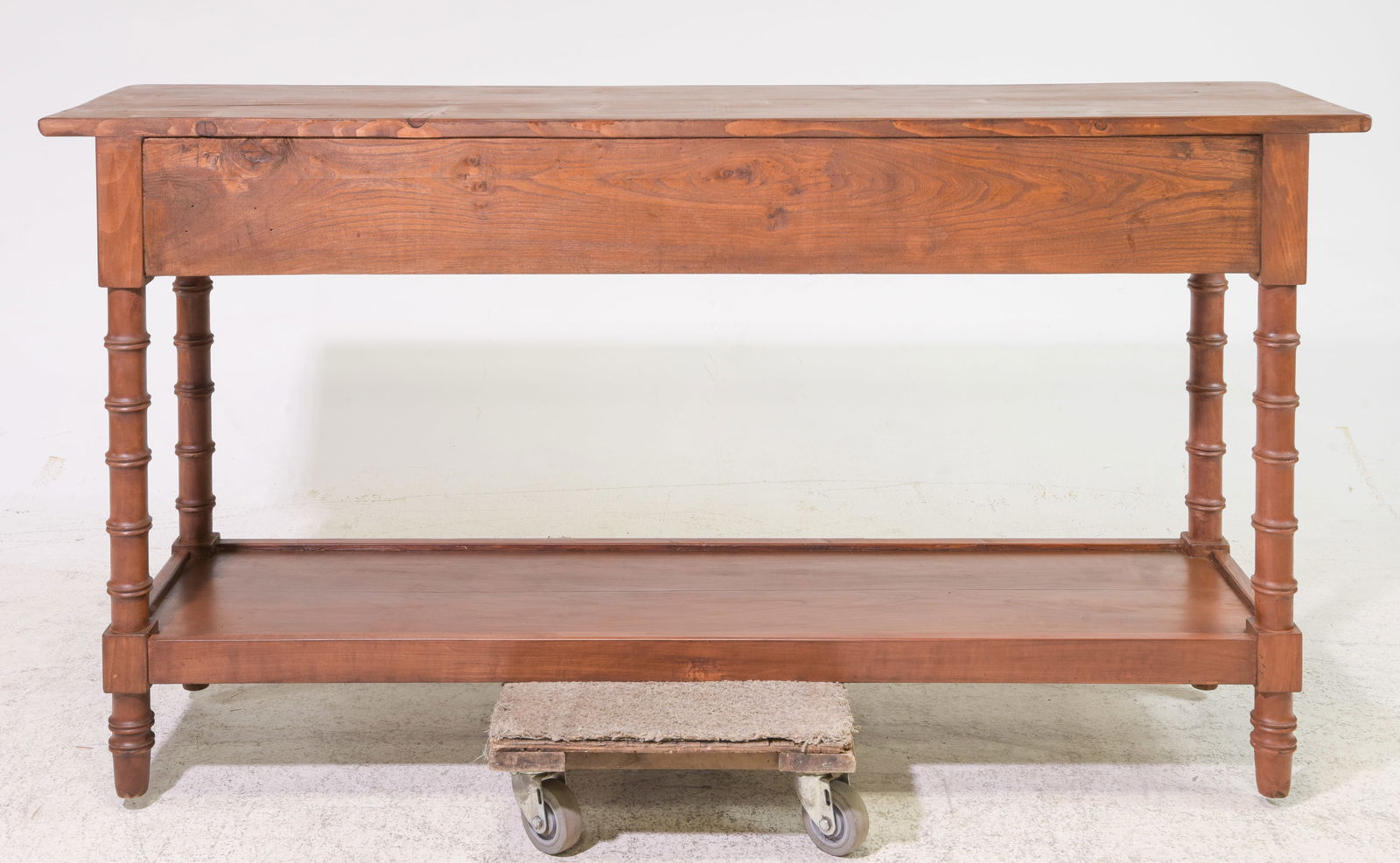 Faux Bamboo Three Drawer Hall Table / Console #2 - 3