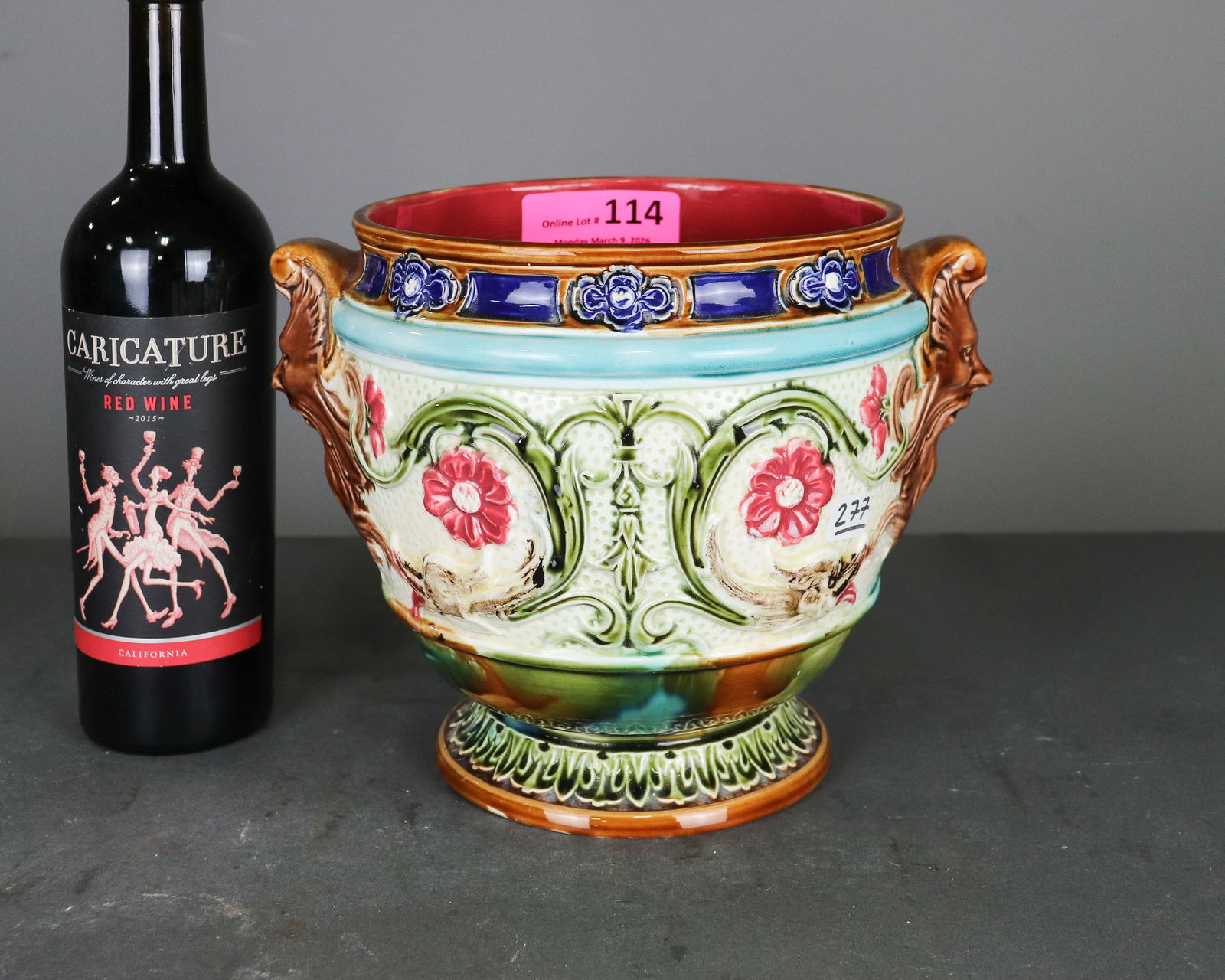 French Onnaing Majolica Planter / Jardiniere #3 (1 of 5)
