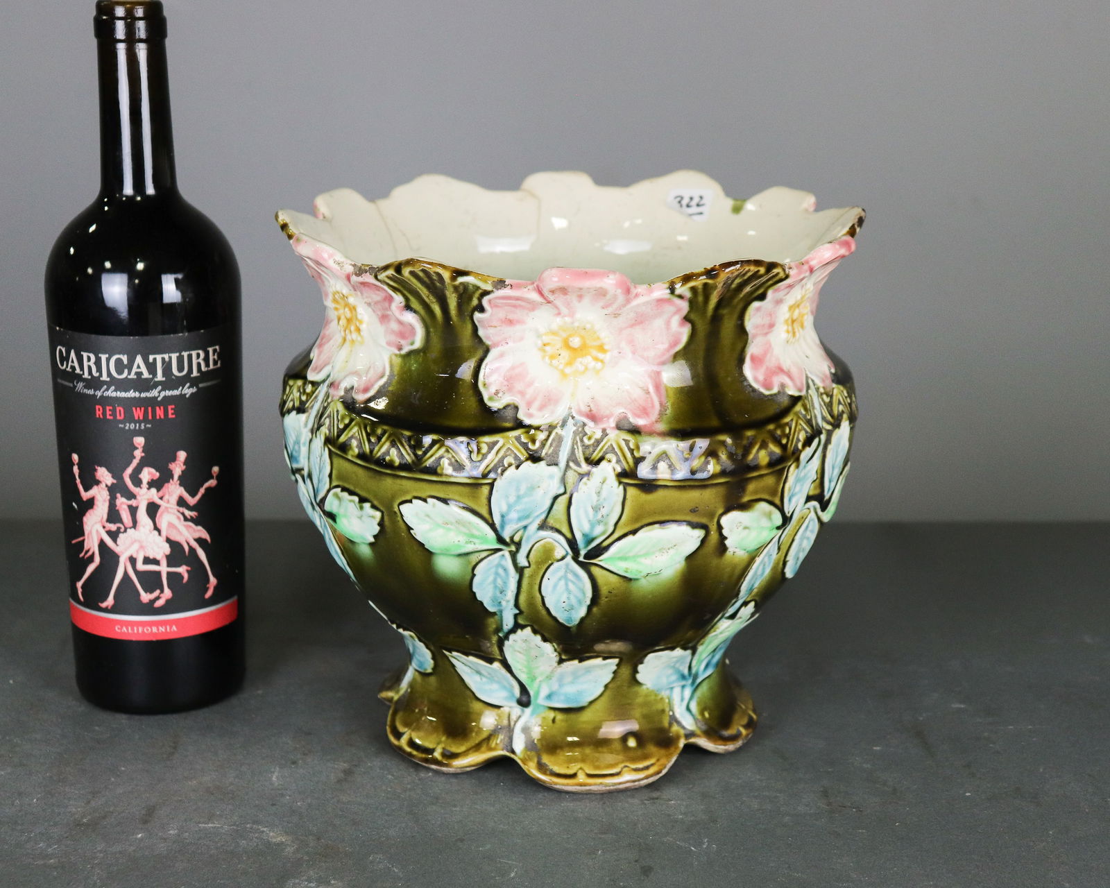 French Onnaing Majolica Planter / Jardiniere (1 of 5)