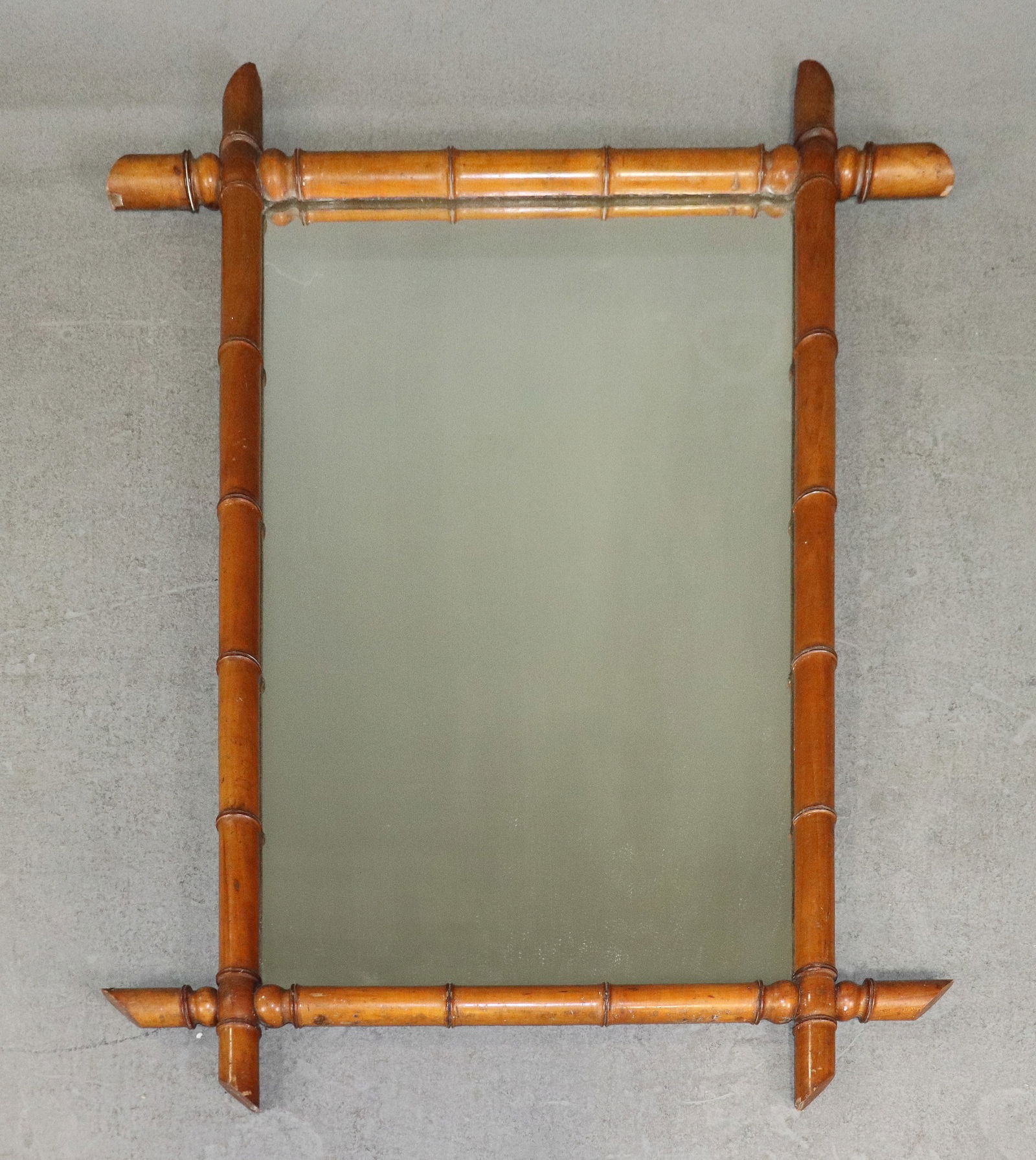 French Faux Bamboo Framed Mirror #1 (1 of 6)
